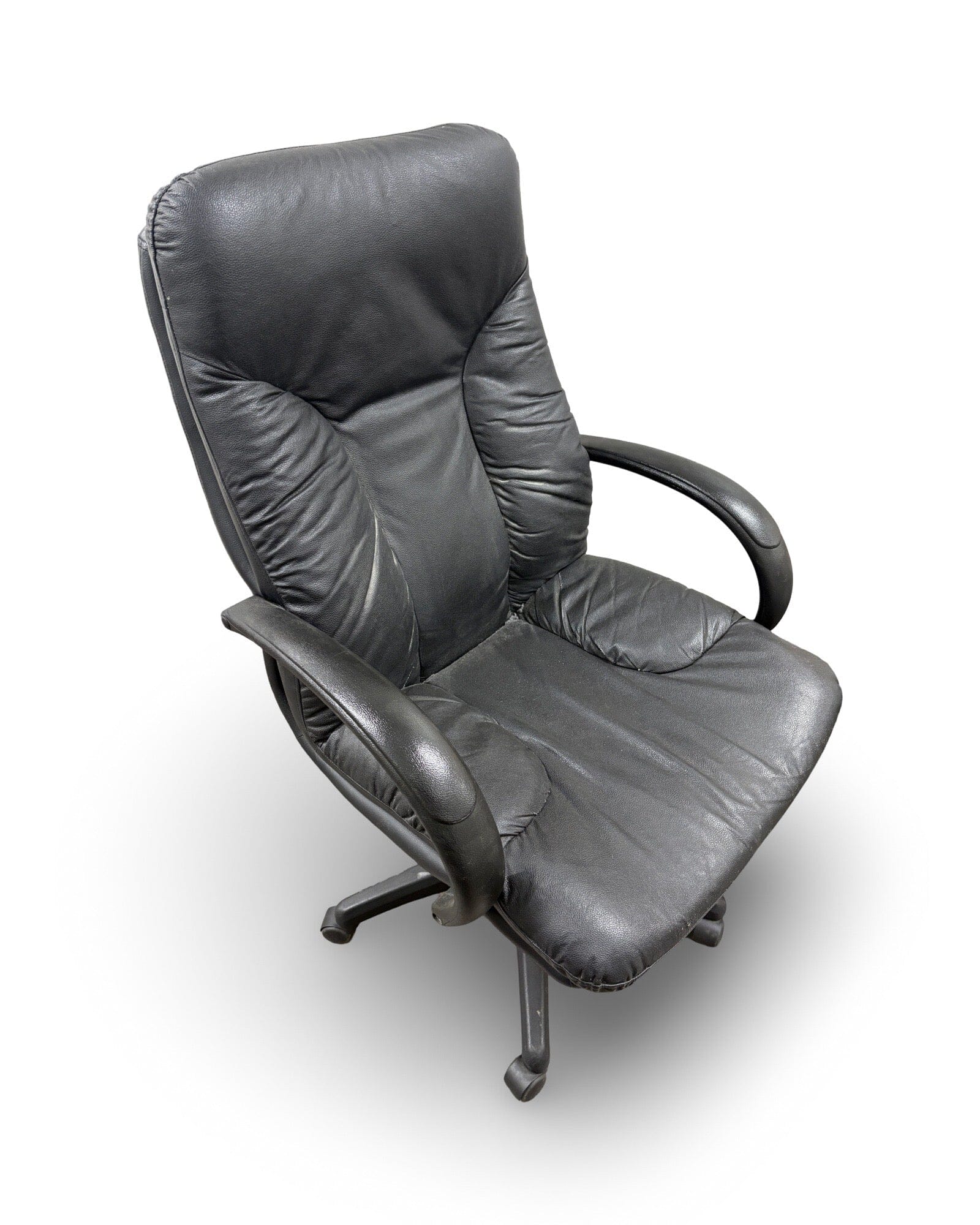 Premium Used Executive Office Chair - High Back Ergonomic Leather Desk Chair for Home & Business - Perfect for Long Hours of Comfortable Work or Study