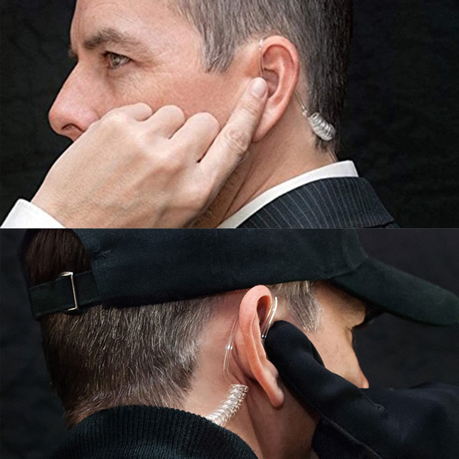Motorola XPR 7550e Earpiece - Compatible with XPR6350, XPR6550, XPR7550, APX 4000, 6000, 7000 Walkie Talkies - Two Way Radio Headset with Mic & PTT Button - Ideal for Security, Construction & Event Communication