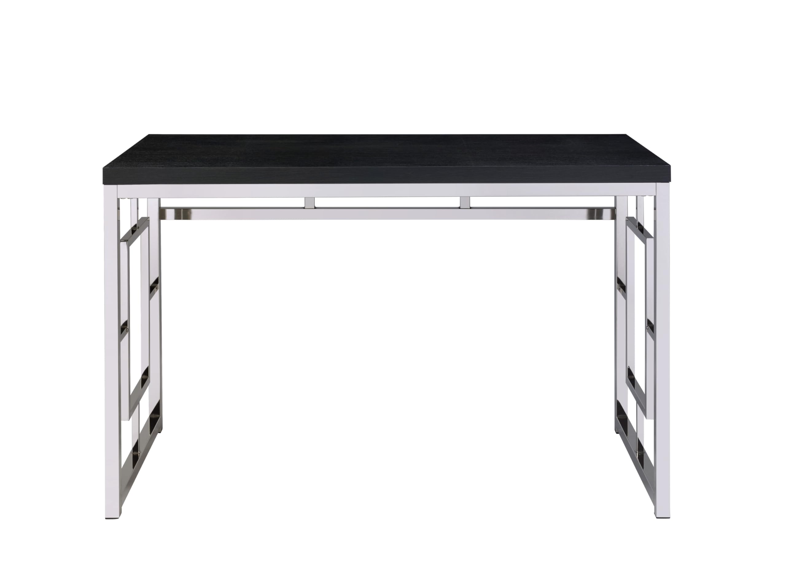Steve Silver Alize 47-Inch Rectangular Contemporary Desk - Chrome Base, Charcoal Finish - Home Office, Laptop & Work Desk (47