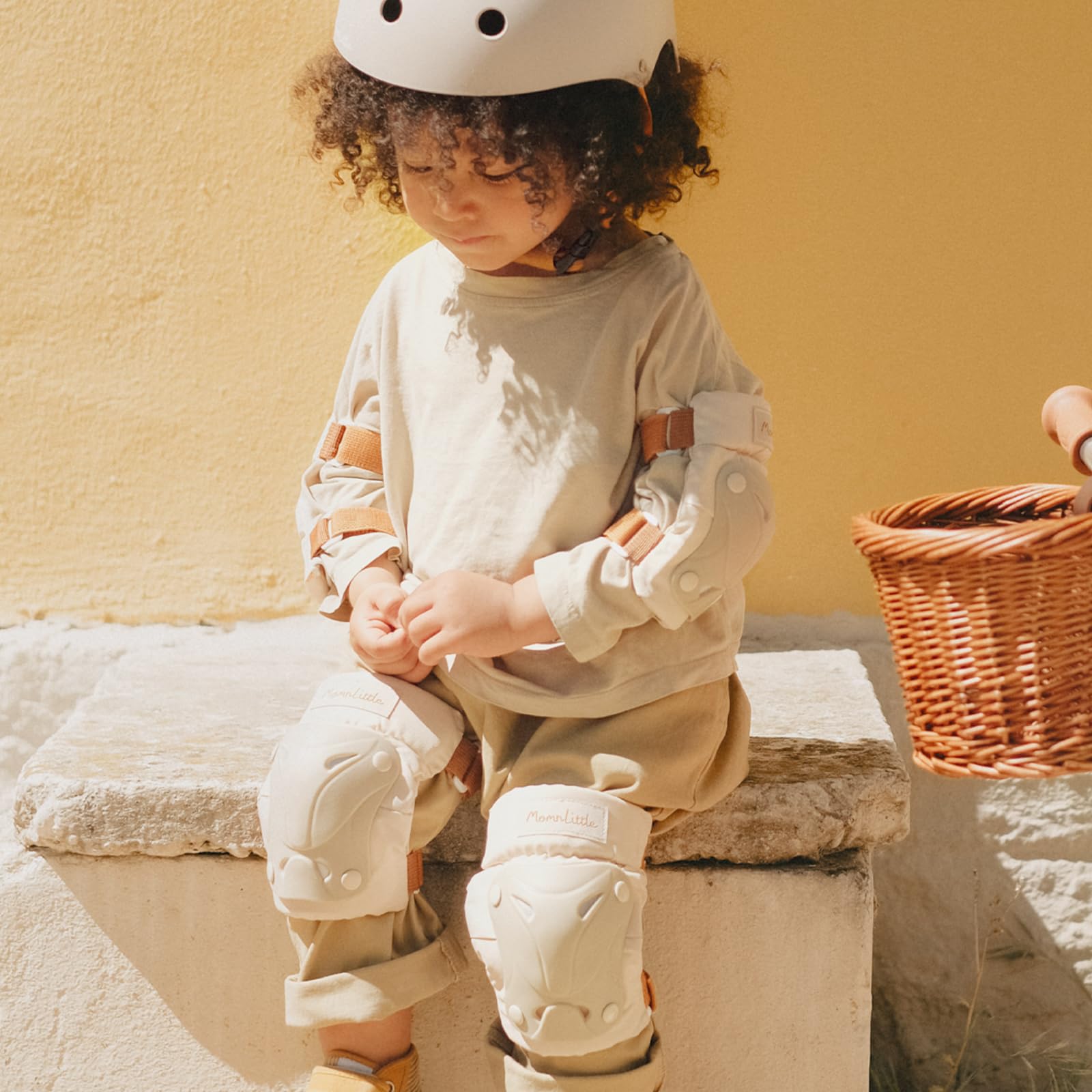 MomnLittle Kids Protective Gear Set - Knee Pads, Elbow Pads & Wrist Guards for Biking, Skateboarding, Scooter & Roller Skating - Safety Equipment for Boys & Girls - Perfect for Outdoor Sports & Playground Activities