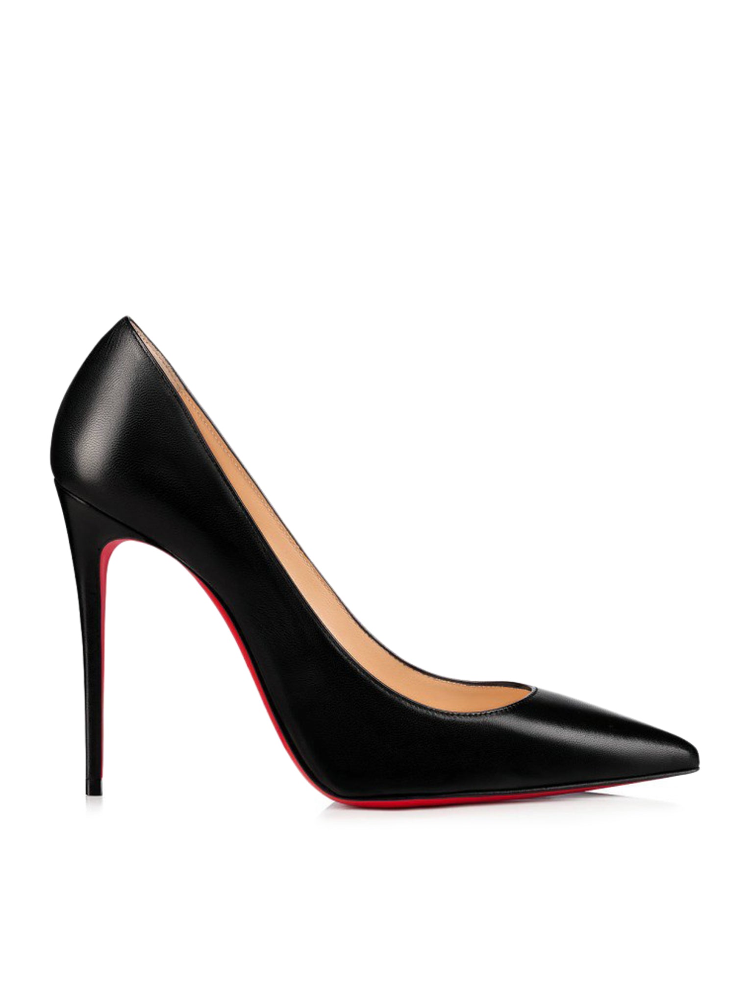 Christian Louboutin Kate Black Leather Pumps - Women's Luxury High Heel Shoes (Style 3191410 BK01) for Evening Parties, Weddings & Special Occasions