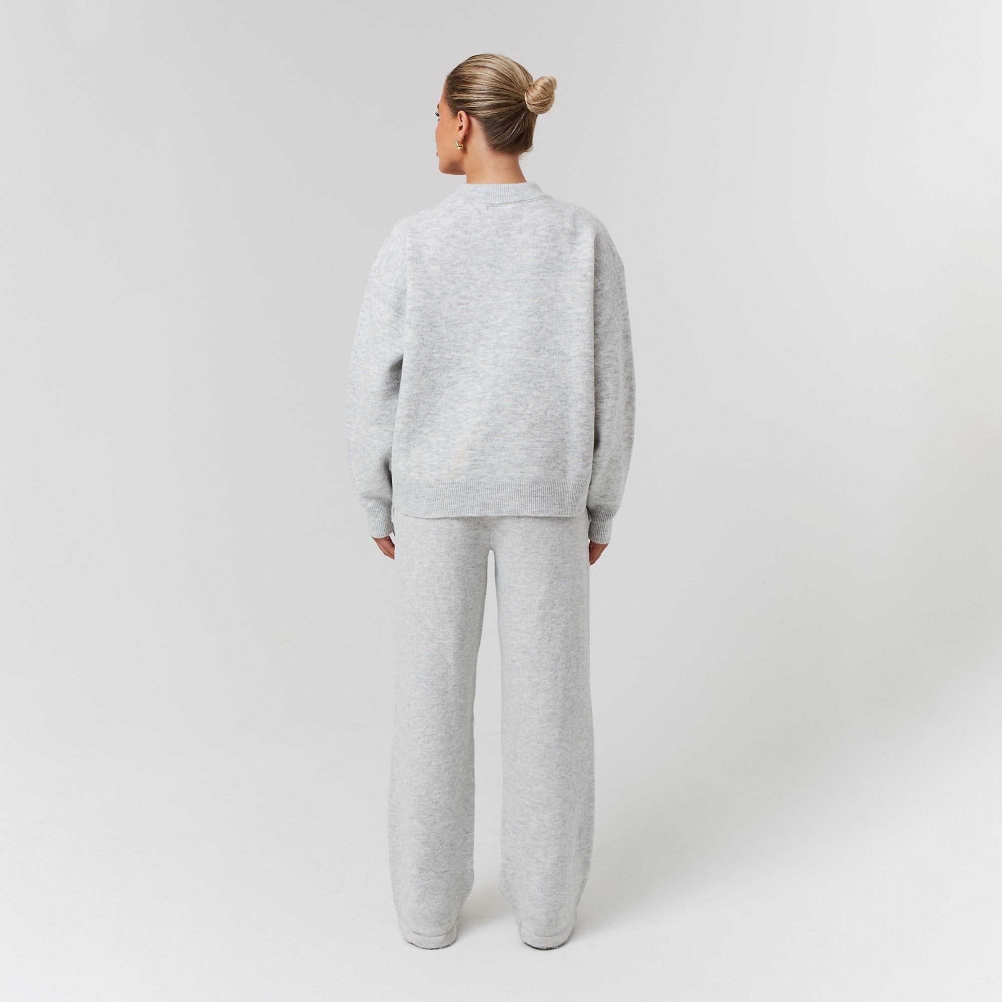 Soft Knit Crewneck Sweater - Light Grey Marl | Cozy Casual Wear for Men & Women | Perfect for Fall & Winter Outfits