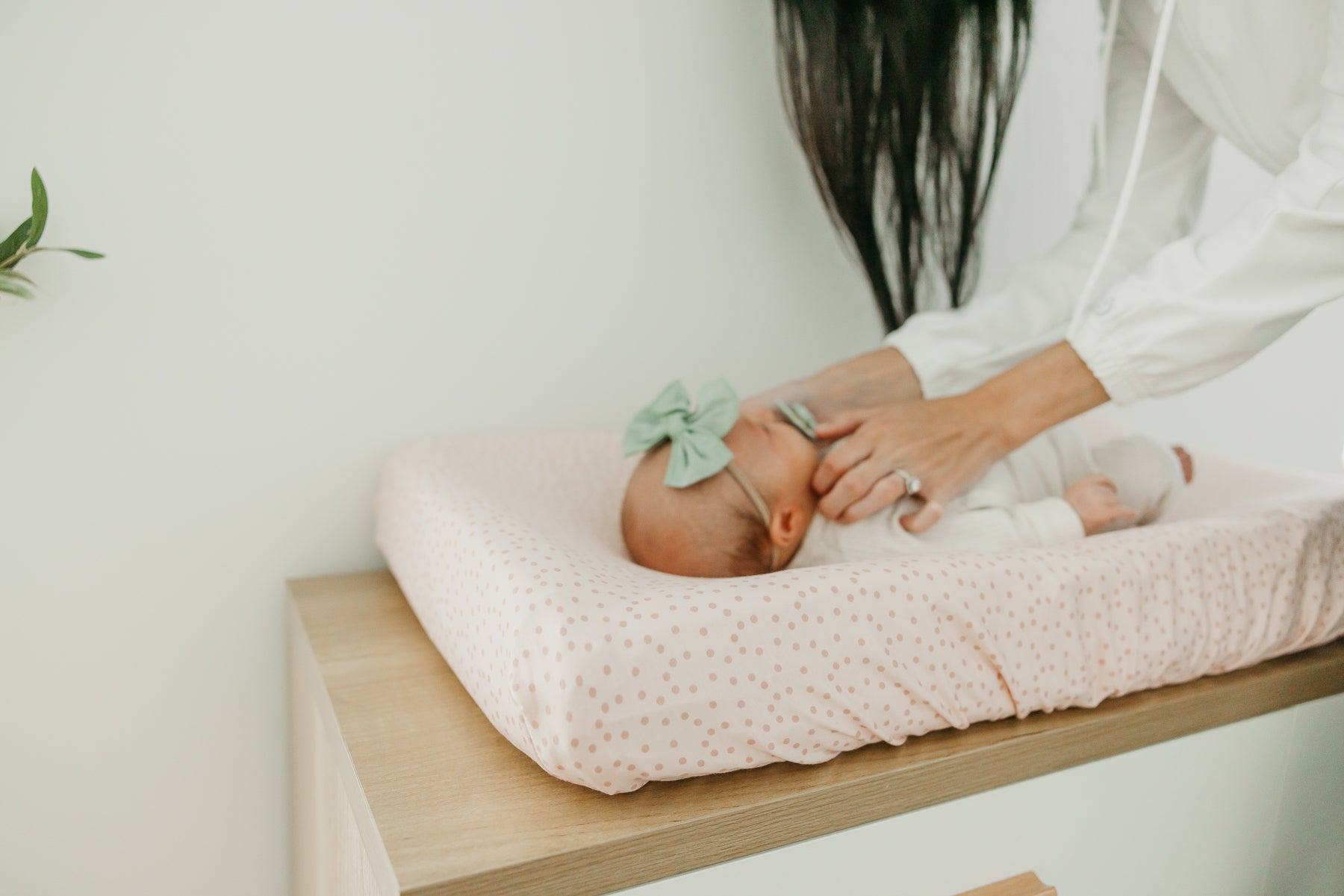 Premium Soft Knit Diaper Changing Pad Cover - Breathable & Washable Baby Changing Mat Cover for Nursery & Travel - Dottie Pattern for Girls & Boys - Perfect for Home, Daycare & On-the-Go Diaper Changes