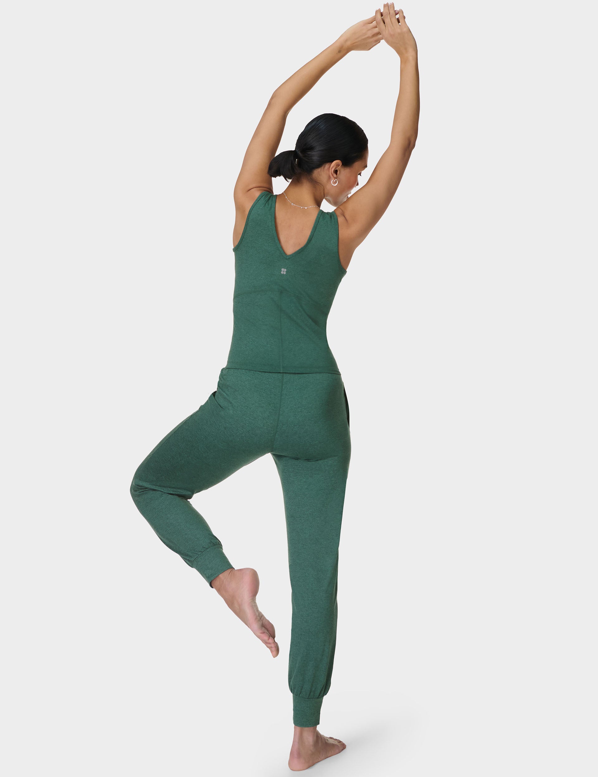 Gaia 29 High-Performance Yoga Pants for Women - Breathable Glade Green Marl Workout Leggings | Perfect for Yoga, Pilates, Gym & Lounge Wear
