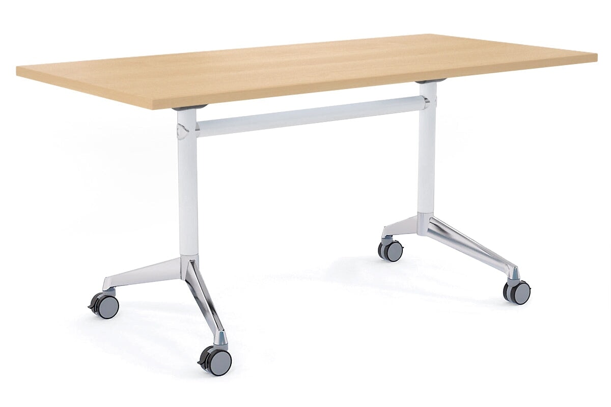 Flip Top Folding Mobile Meeting Room Table - 1800L x 800W Blackjack - Perfect for Conference Rooms, Events & Temporary Workspaces