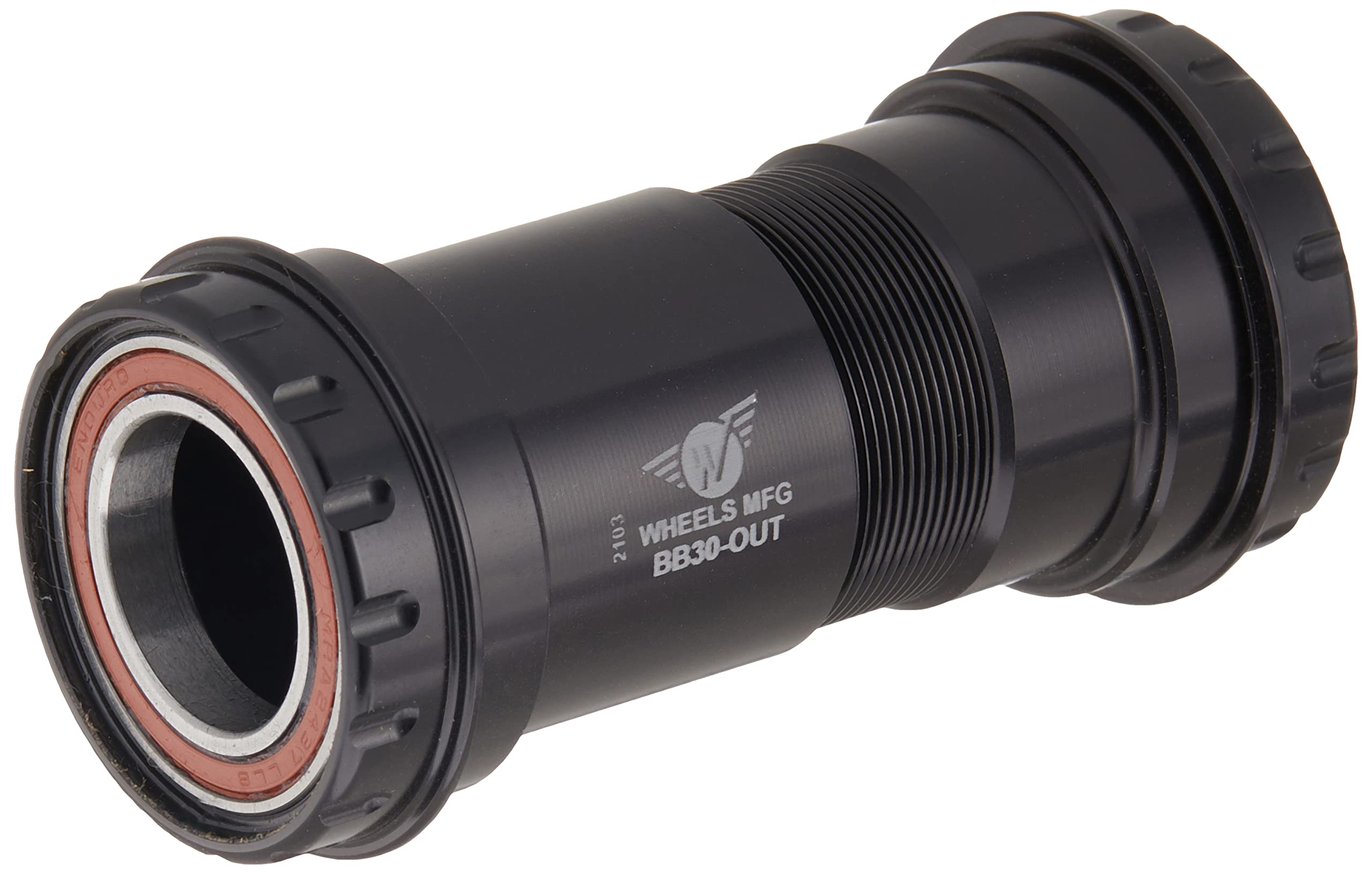 Wheels Manufacturing BB30 to Outboard Bottom Bracket Adapter with Angular Contact Bearings - Compatible with Road & Mountain Bikes, Ideal for Upgrading Crankset Performance