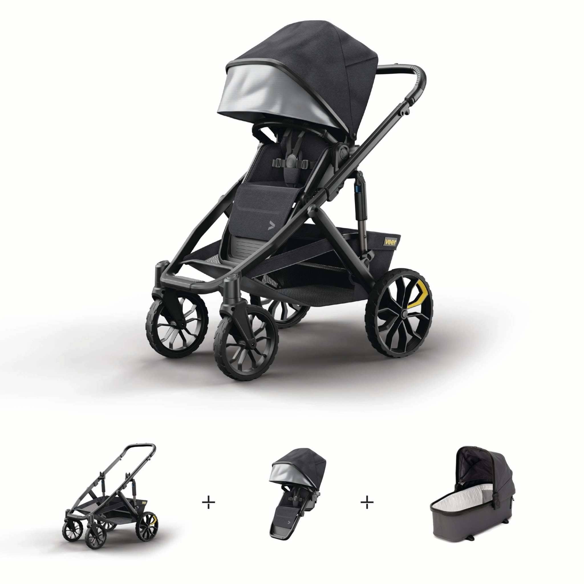 Veer Switch & Roll Infant Essentials Bundle - Baby Travel System with Stroller, Car Seat & Accessories - Perfect for Newborns, Toddlers & On-the-Go Parents
