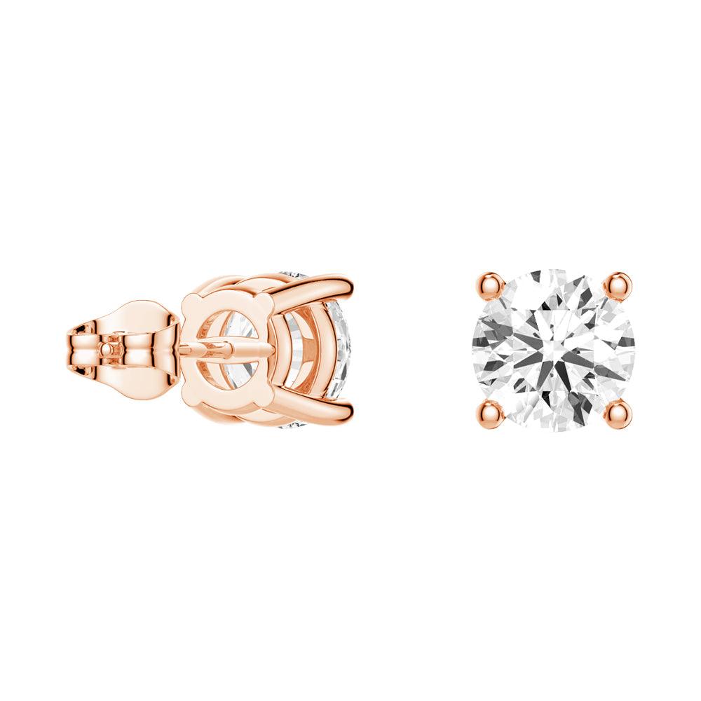 2ctw Round Brilliant Cut 4 Prong Solitaire Stud Earrings in 14K Gold - Perfect for Weddings, Anniversaries & Everyday Elegance