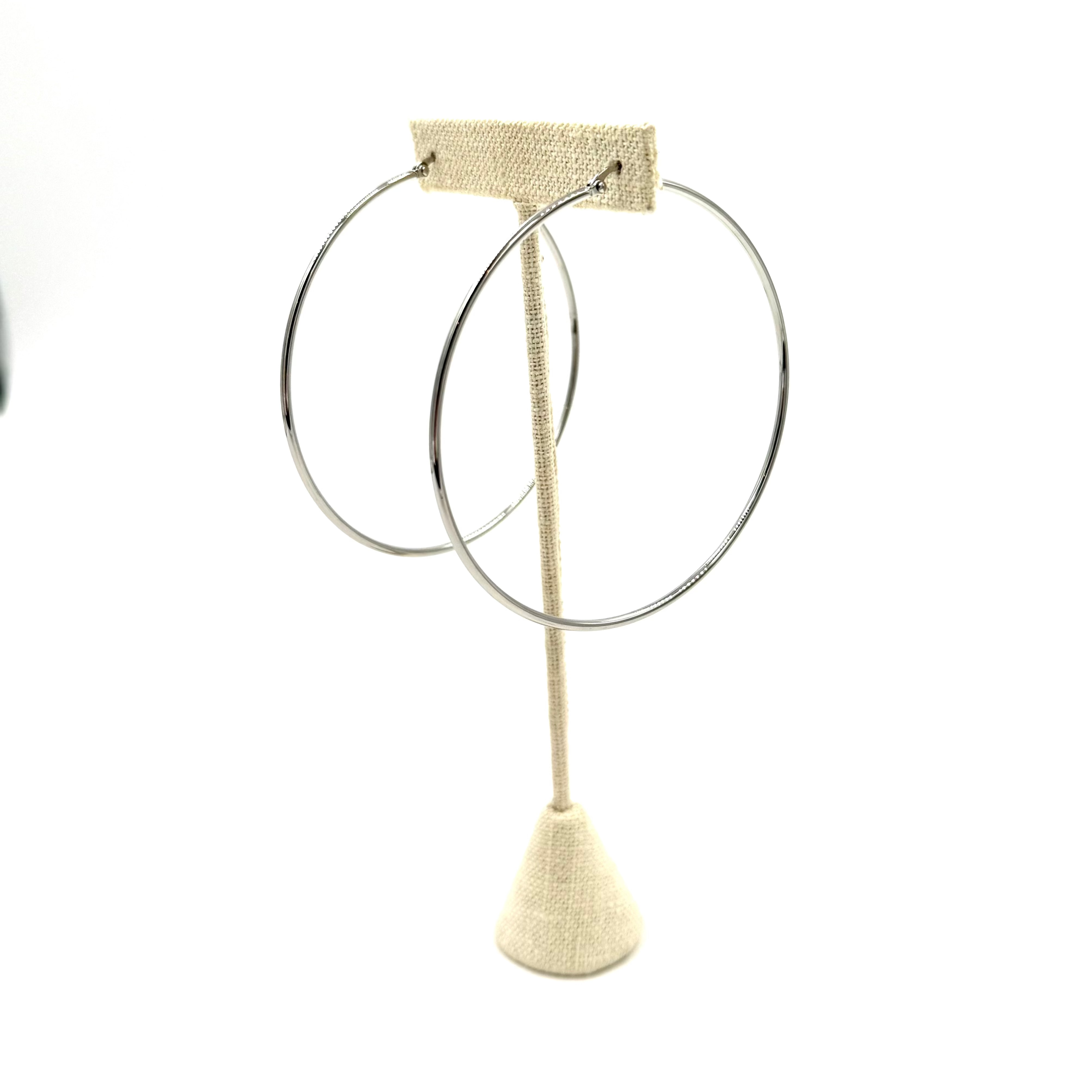 Ashley Gold Stainless Steel Large 3 Hoop Earrings for Women - Hypoallergenic Fashion Jewelry - Perfect for Parties, Weddings & Everyday Wear