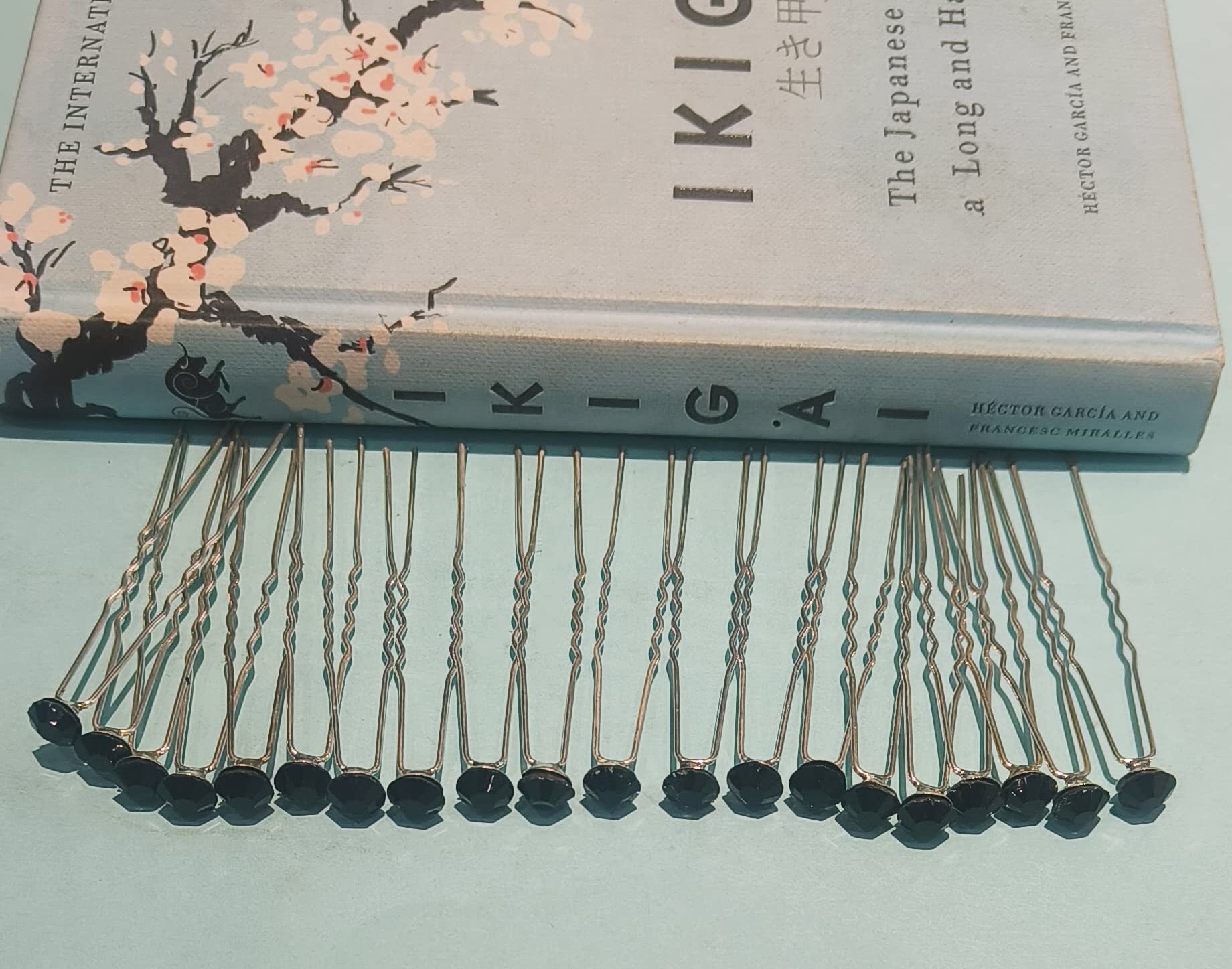 Crystal Studded Round Hair Bun Pins - 20 Pack Black Juda Hair Pins for Women & Girls | Elegant Hair Accessories for Weddings, Parties & Everyday Styling