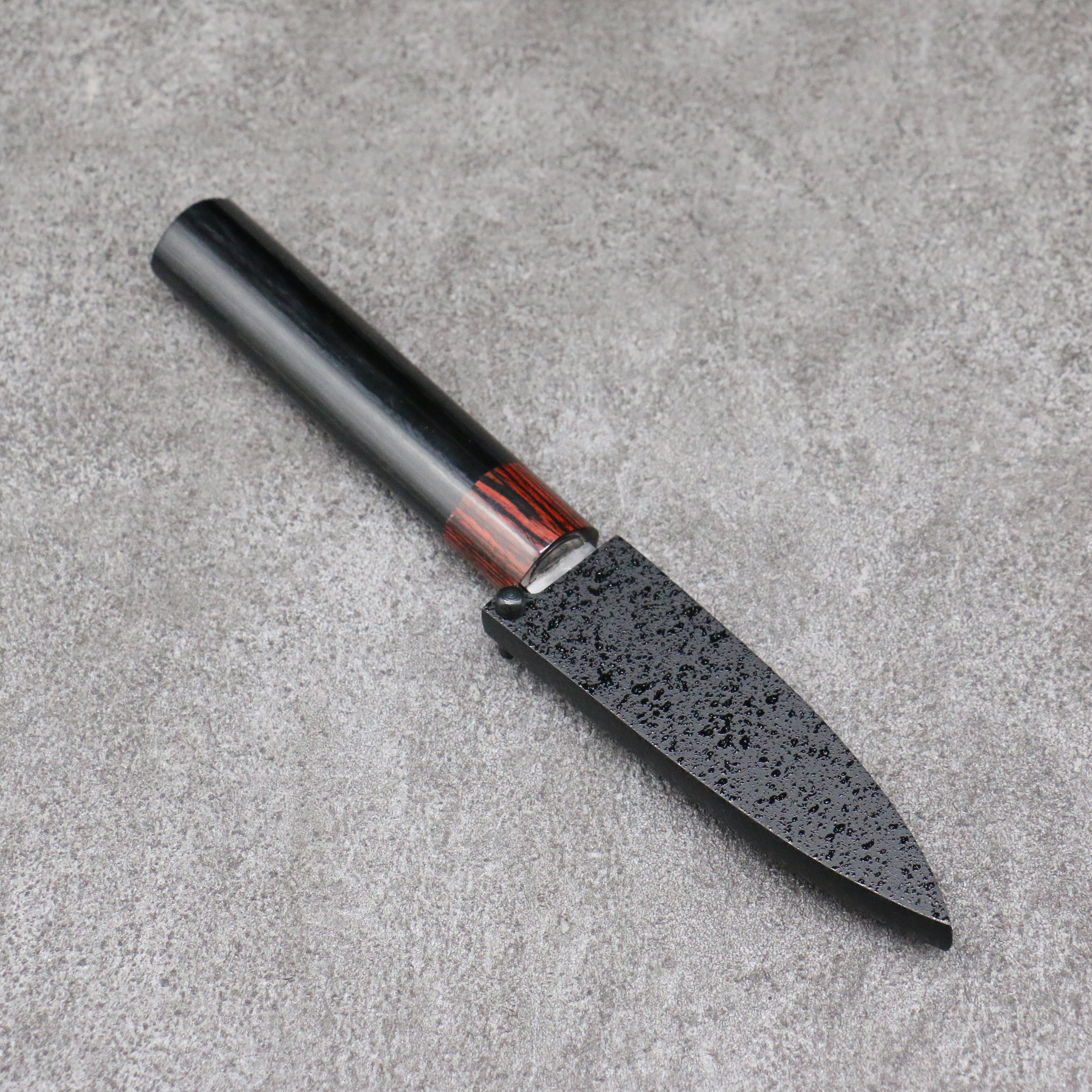 Premium Kuroshime Magnolia Sheath for 80mm Petty Utility Knife - Handcrafted Plywood Pin by Kaneko - Perfect for Kitchen, Camping & Outdoor Cooking