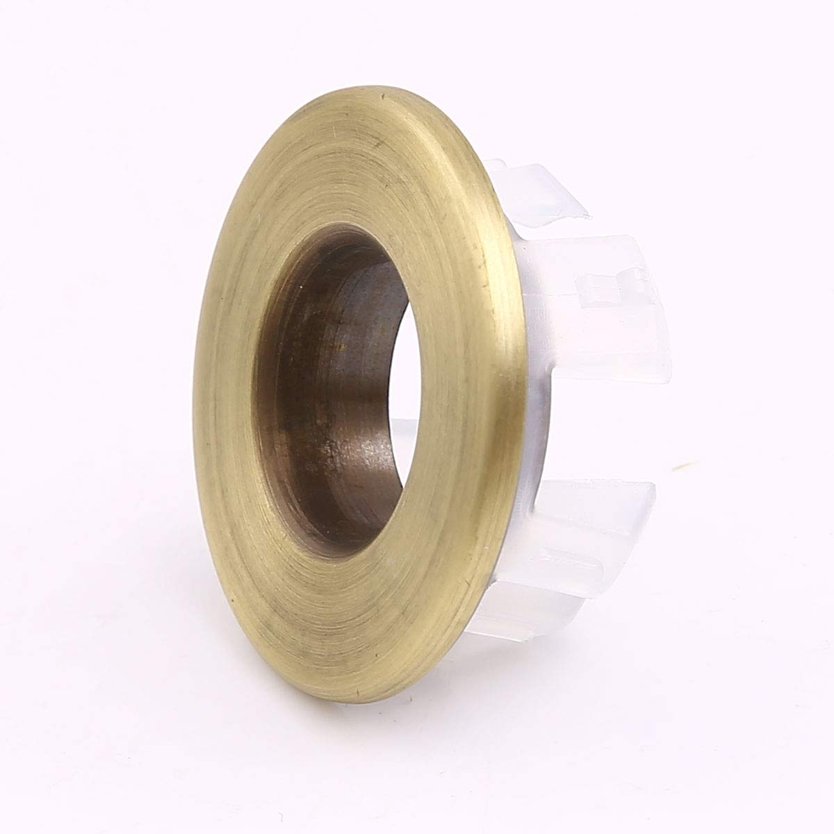 iiniim Sink Overflow Ring Cover - Brushed Brass Bathroom Sink Hole Trim, Round Hole Insert Replacement - Perfect for Bathroom Renovation & Sink Repair Projects