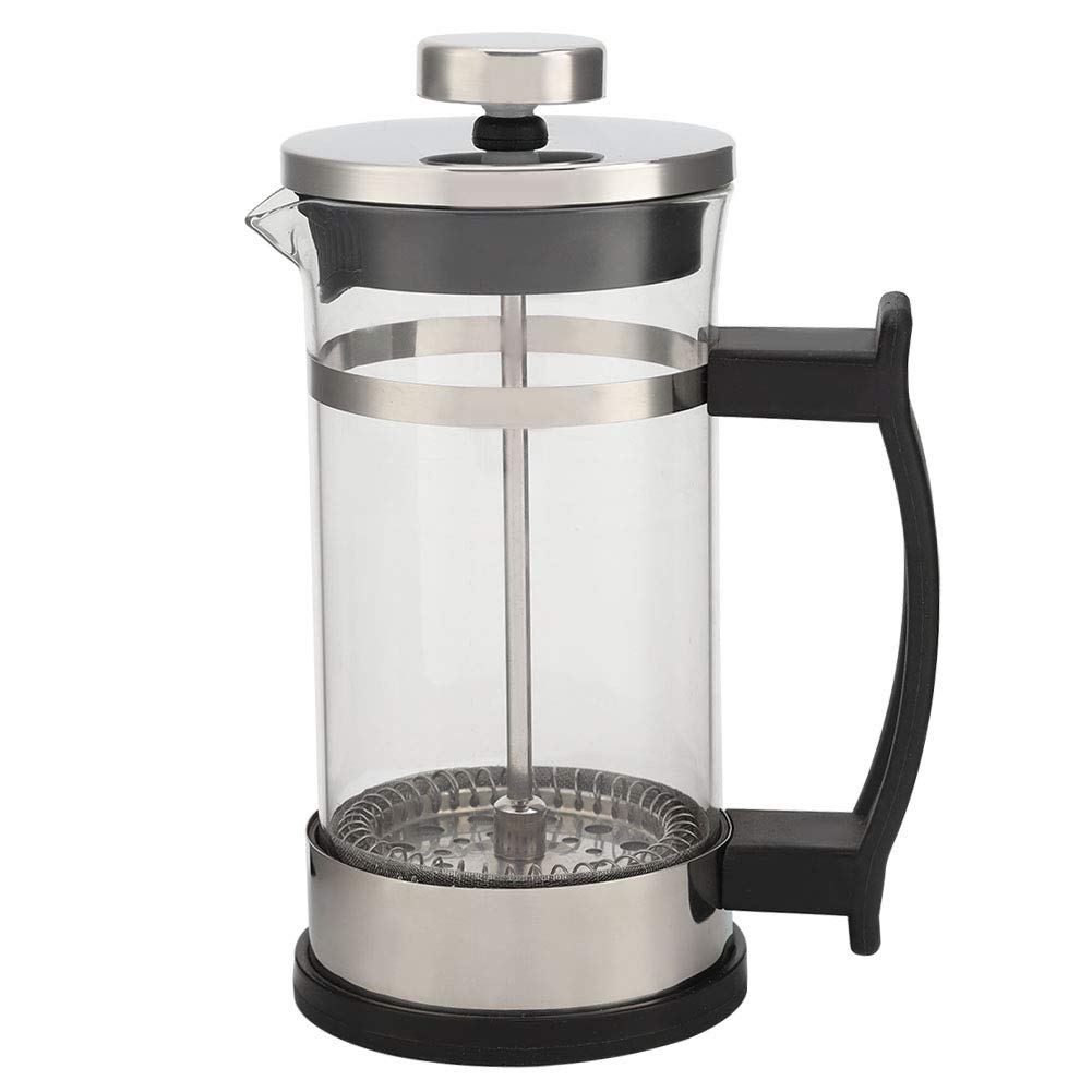 Premium Stainless Steel French Press Coffee Maker with Borosilicate Glass - 34oz (1L) Capacity, Durable & Heat-Resistant for Home, Office, Camping - Perfect for Brewing Rich, Flavorful Coffee Anytime, Anywhere