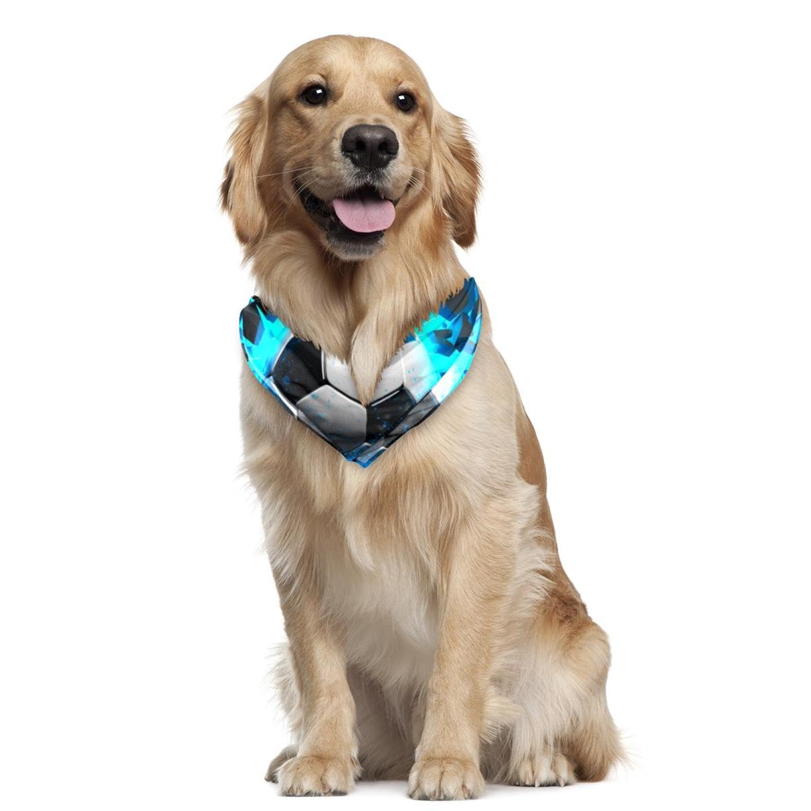 3D Light Wall Football Dog Bandanas - 2-Piece Set for Small, Medium & Large Pets - Adjustable Dog Scarf for Dogs & Cats - Perfect for Pet Parties, Photo Shoots & Outdoor Adventures