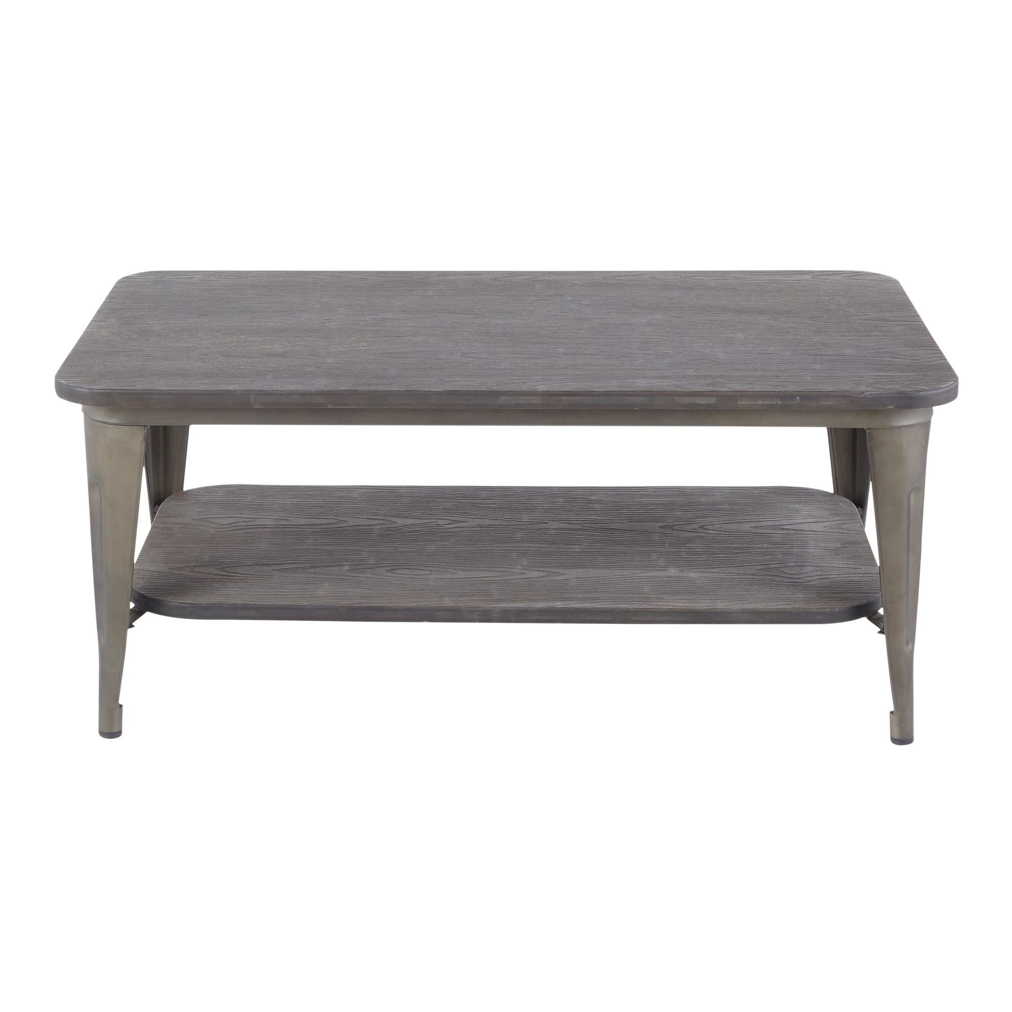 LumiSource Oregon Coffee Table - Rustic Wooden Center Table for Living Room, Farmhouse Style Antique Small Coffee Table - Perfect for Cozy Living Spaces, Home Decor, and Family Gatherings