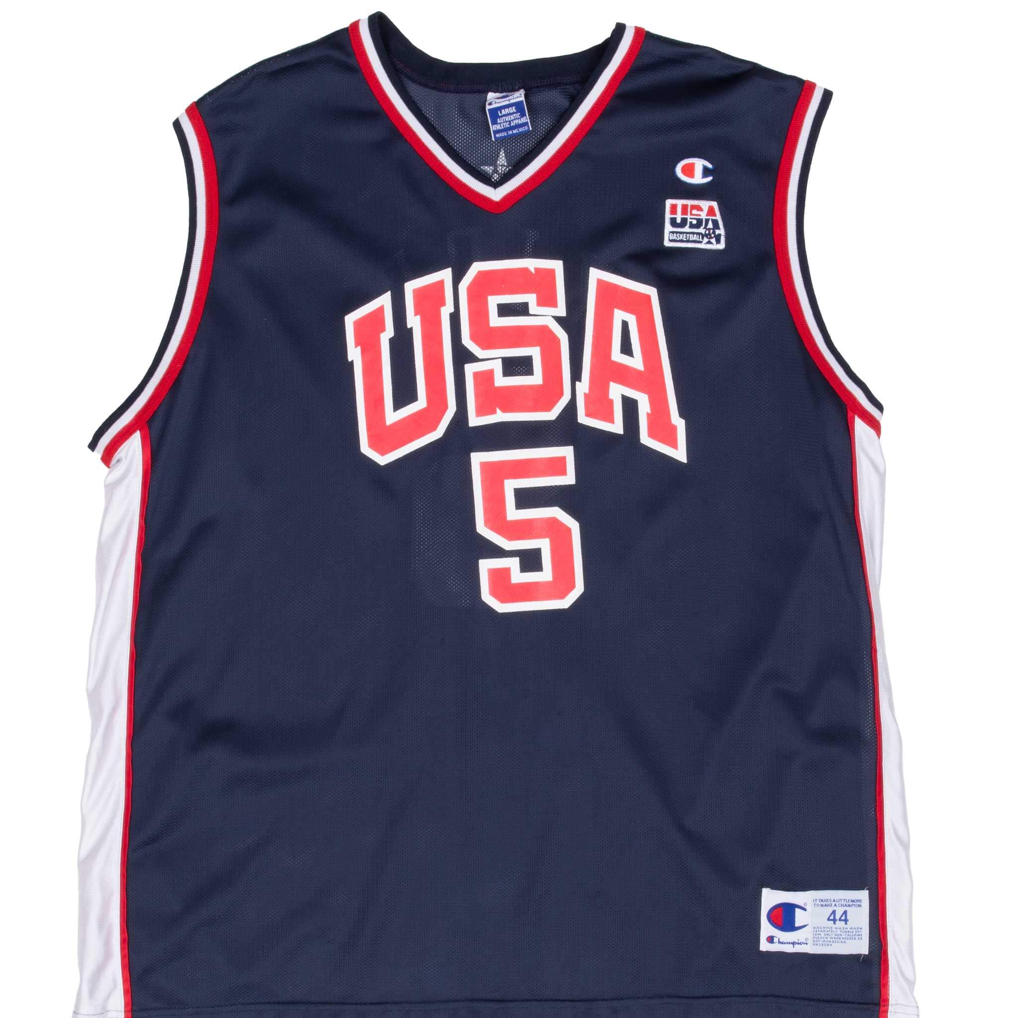 Vintage Champion Dream Team USA Jason Kidd Basketball Jersey 1990s - Large Size | Retro NBA Collectible for Fans & Sports Memorabilia Enthusiasts