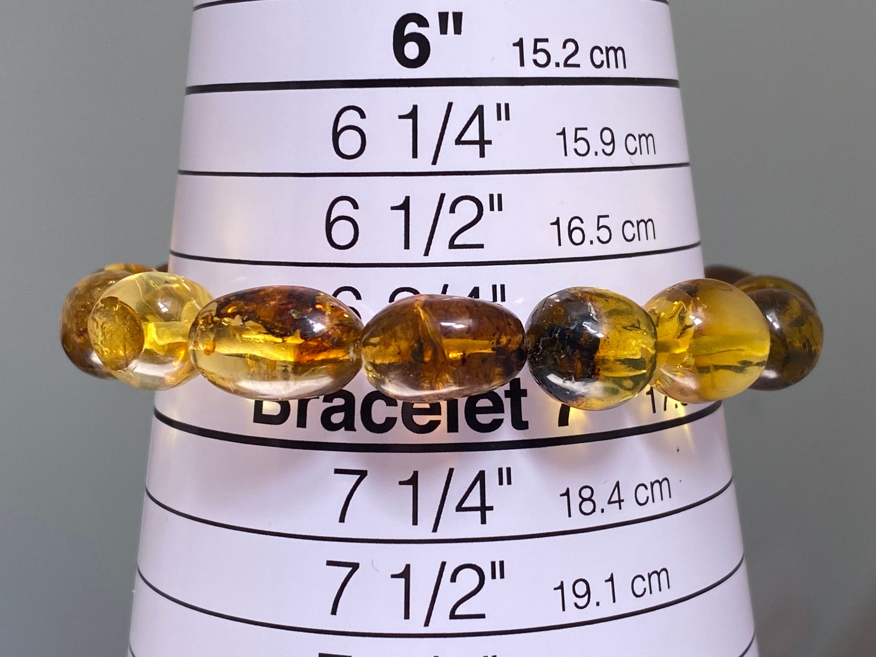 Authentic Mexican Amber Crystal Beaded Bracelet - Handmade Healing Stone Jewelry for Women, Natural Stress Relief & Positive Energy - Perfect for Meditation, Yoga & Spiritual Healing