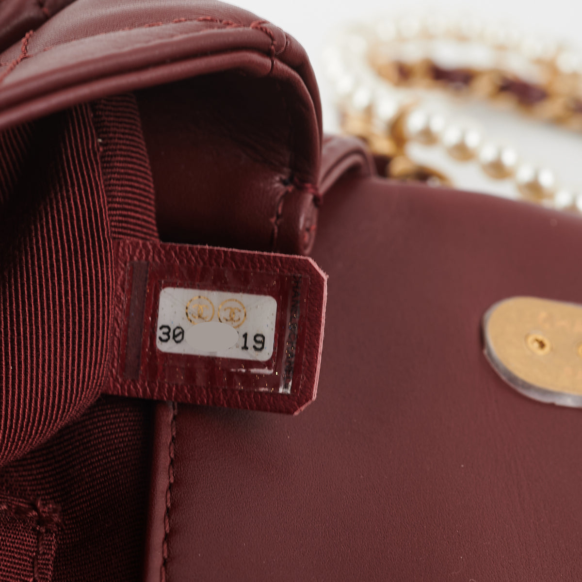 Chanel Quilted Crystal Pearls Flap Bag in Burgundy - Luxury Crossbody Purse for Women, Perfect for Parties, Weddings & Evening Events