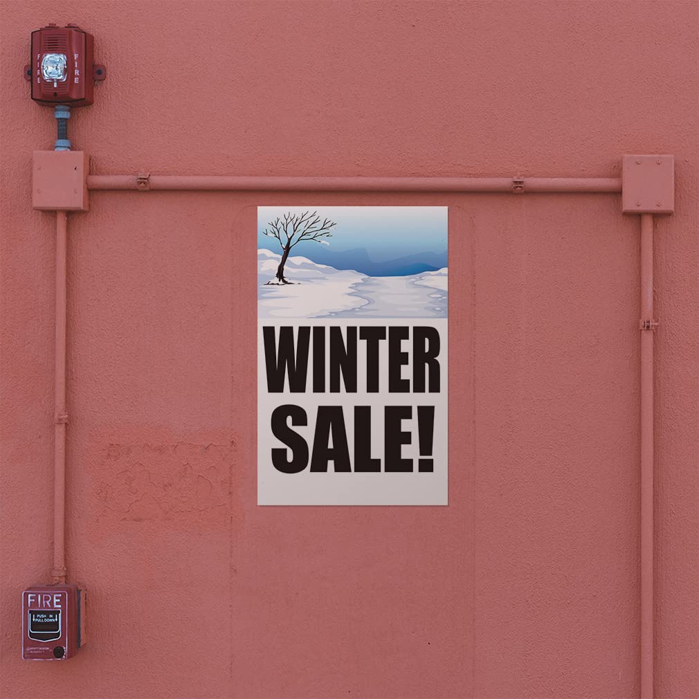 Vertical Vinyl Door Decals - Multiple Sizes (24x36 Inches) for Cars, Luggage & Business Advertising | Winter Promotion | Durable Industrial Stickers for Retail, Warehouses & Office Decor