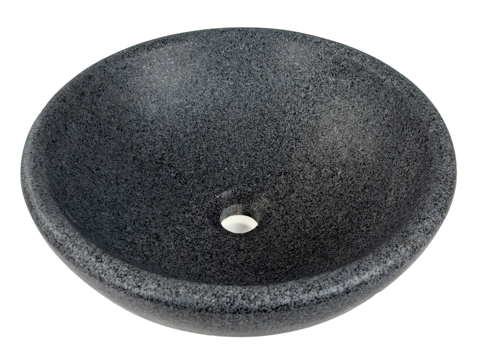 Echo Bowl Shaped Vessel Sink - Honed Padang Dark Granite Bathroom Vanity Top for Modern & Luxury Home Decor