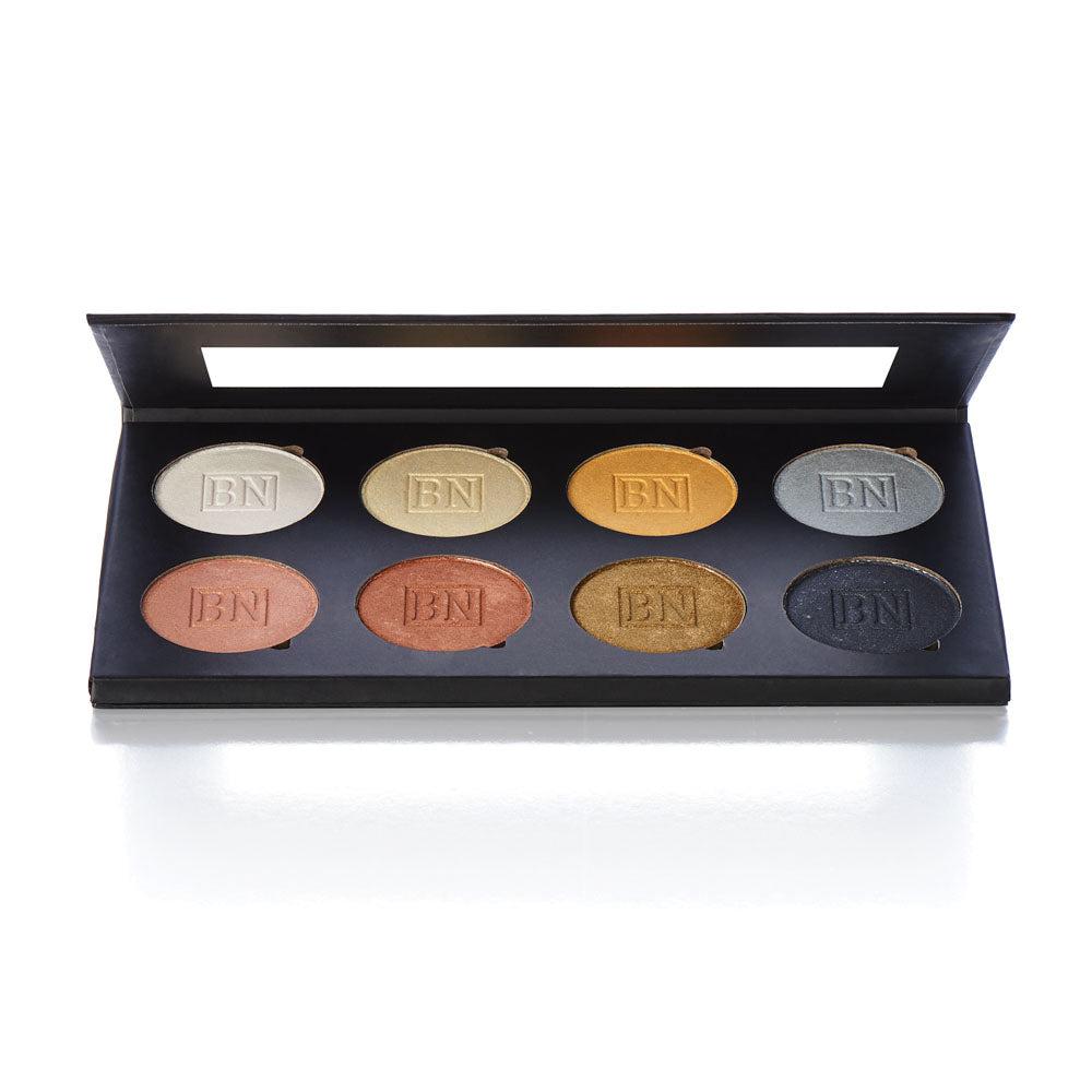 Ben Nye Lumiere Metallic Eyeshadow Palette - 8 Vibrant Colors (ESP 93) | Professional Makeup for Stage, Photography & Special Effects