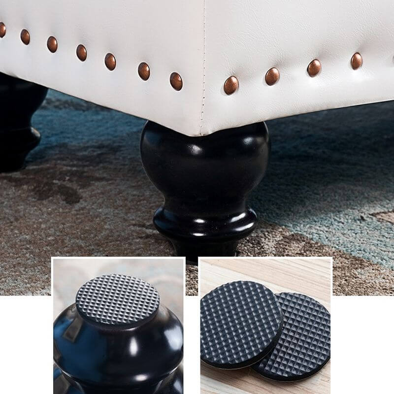 Water Resistant Stitch Tufted Upholstered Storage Ottoman with Nailhead Trim - Green/Peony/Butter Color, Modern Style with Legs - Perfect for Living Room, Bedroom & Home Office Organization