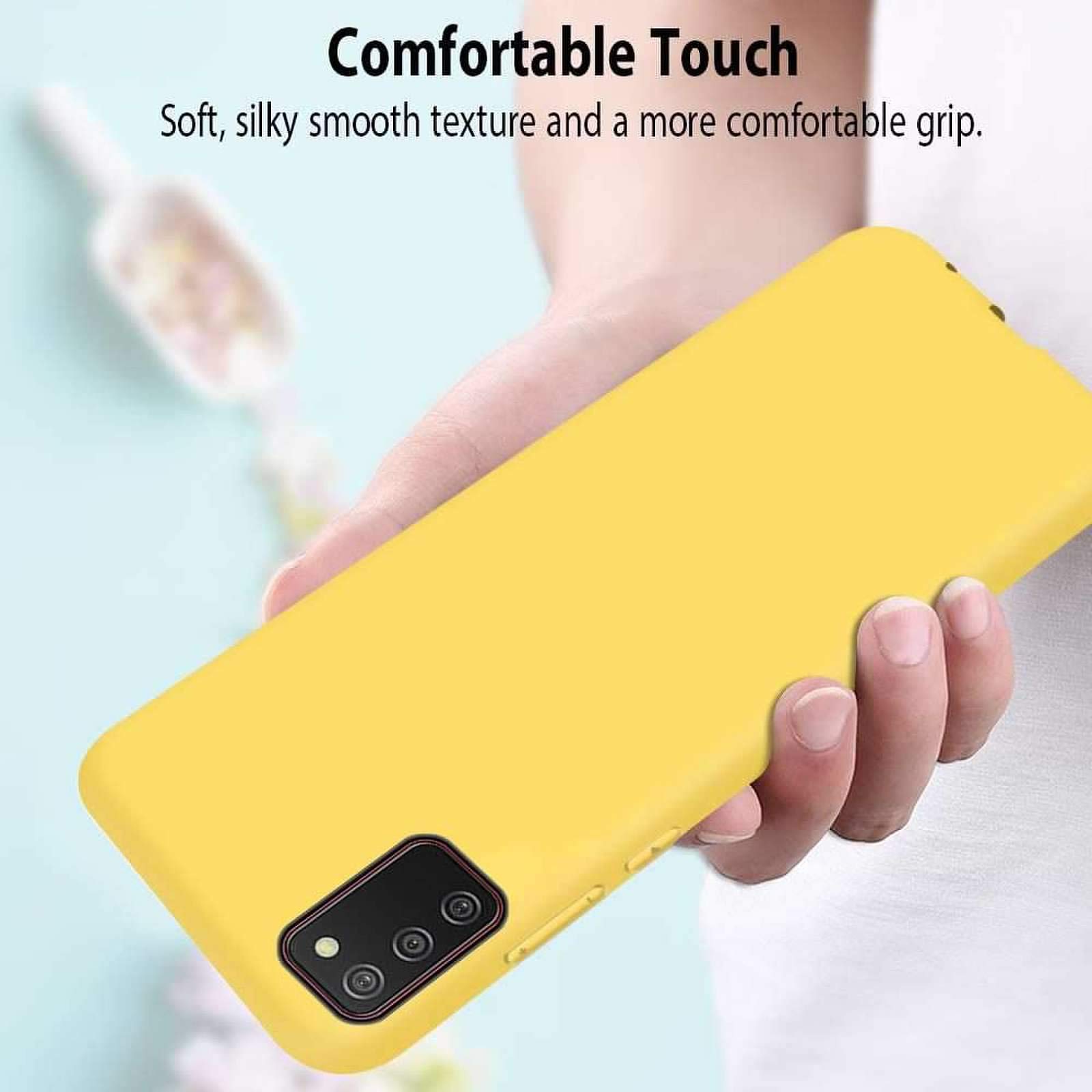 (8 Pack) Shockproof Soft Silicone Phone Case for Samsung Galaxy A03S & A02S - Red, Light Pink, Yellow, Deep Pink, Sky Blue, Purple, Blue, Black - Durable Protection for Everyday Use & Outdoor Activities