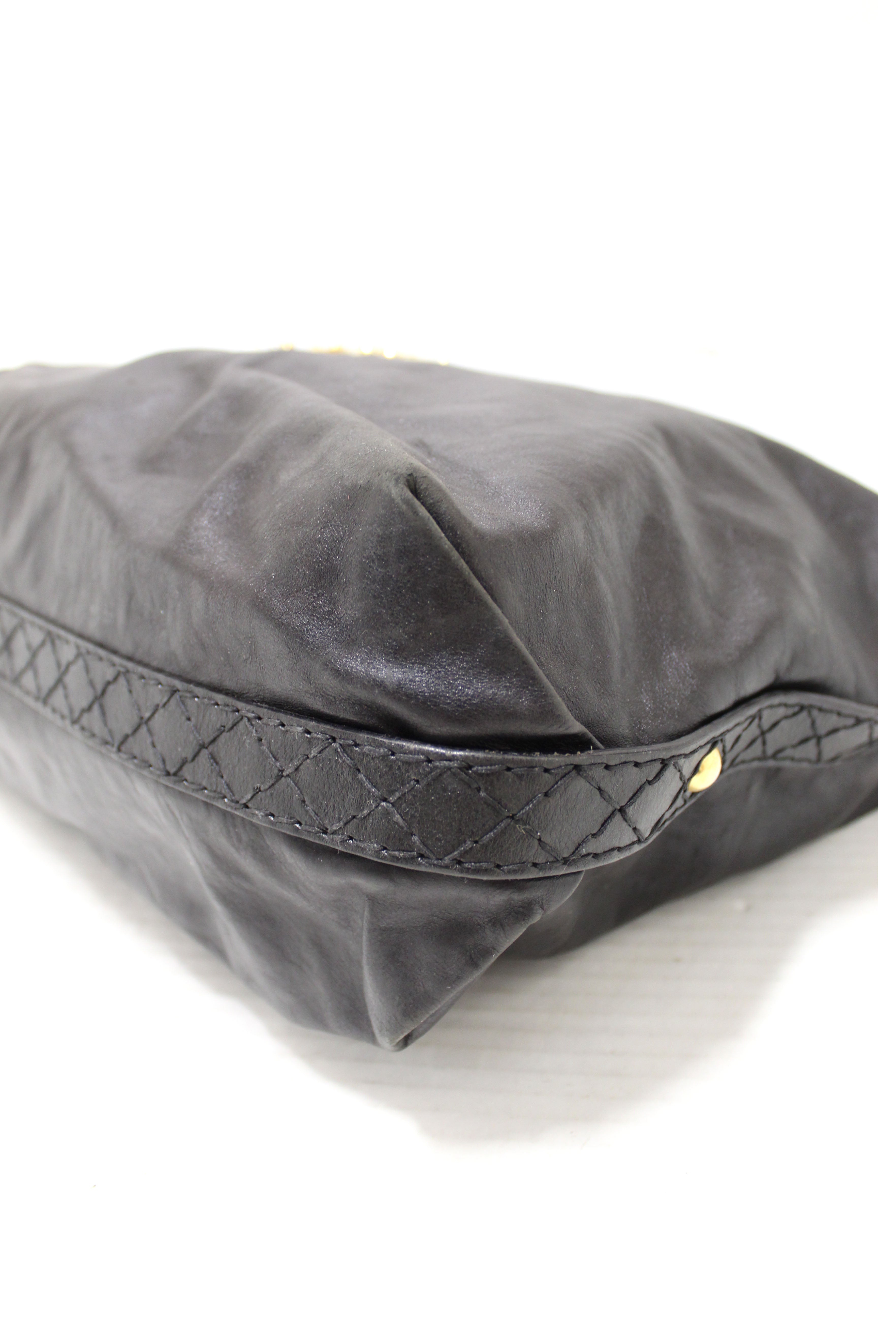 Authentic Gucci Black Leather Irina Babouska Heart Shoulder Tote Bag for Women - Luxury Designer Handbag for Work, Travel & Everyday Use