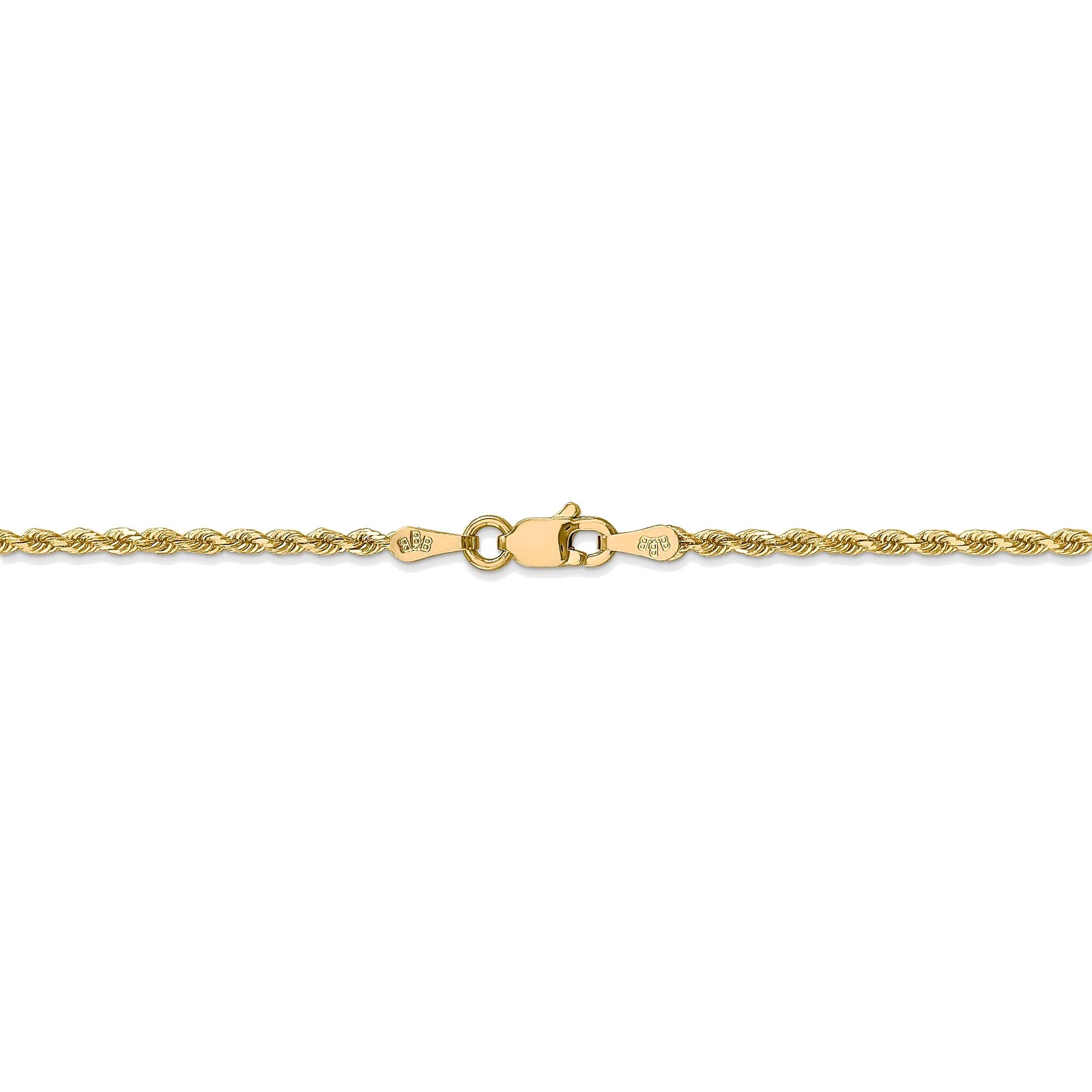Bonyak 14K Yellow Gold 1.75mm Diamond-Cut Rope Chain Anklet - Dainty Ankle Bracelet for Women, Perfect for Beach, Summer Outfits & Everyday Wear
