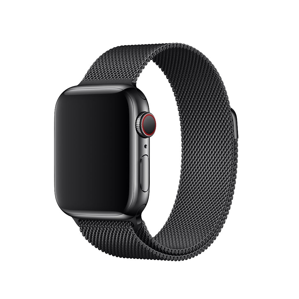 3sixT Stainless Steel Mesh Band for Apple Watch Series 6/7/8/9 & SE (38mm/41mm) - Silver | Adjustable Magnetic Closure | Comfortable & Durable Smartwatch Strap for Workout, Office & Daily Wear