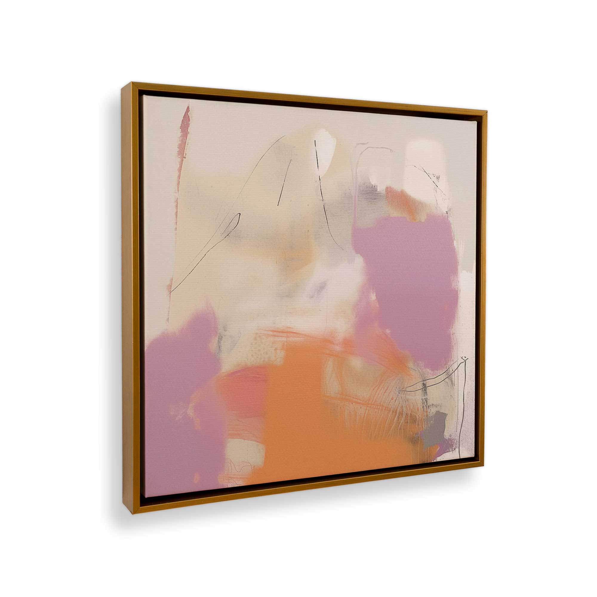 Cotton Candy Delight v2 Canvas Wall Art Print - Vibrant Abstract Painting for Living Room, Bedroom & Office Decor