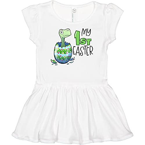 Inktastic My 1st Easter Dinosaur Hatching Easter Egg Infant Dress - Cute Baby Outfit for Easter Sunday, Photo Shoots & Family Gatherings