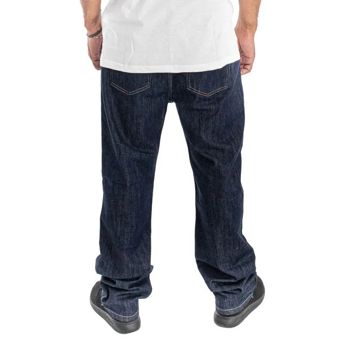 Men's Straight Fit Basic Rinse Blue Jeans - Classic Denim Pants for Casual Wear, Work & Everyday Outfits