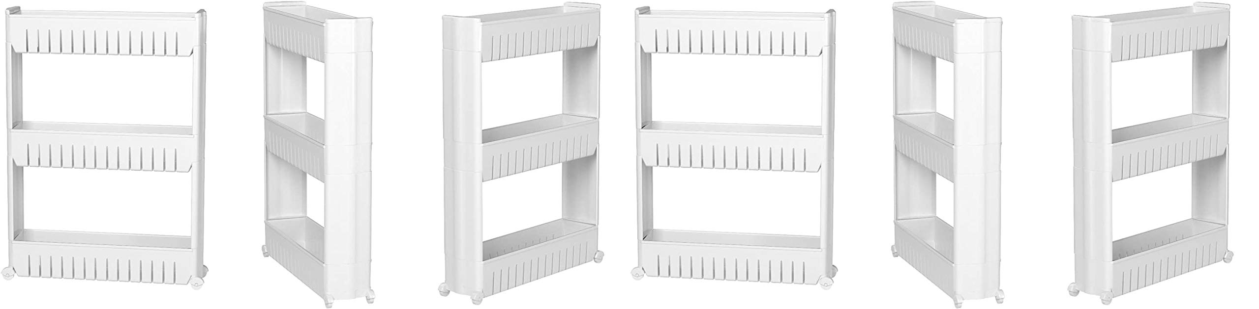 Narrow Sliding Storage Organizer Rack - Space Saving Cabinet Shelf Organizer for Kitchen, Bathroom, Pantry & Closet | Perfect for Spices, Cosmetics, Cans & Small Items