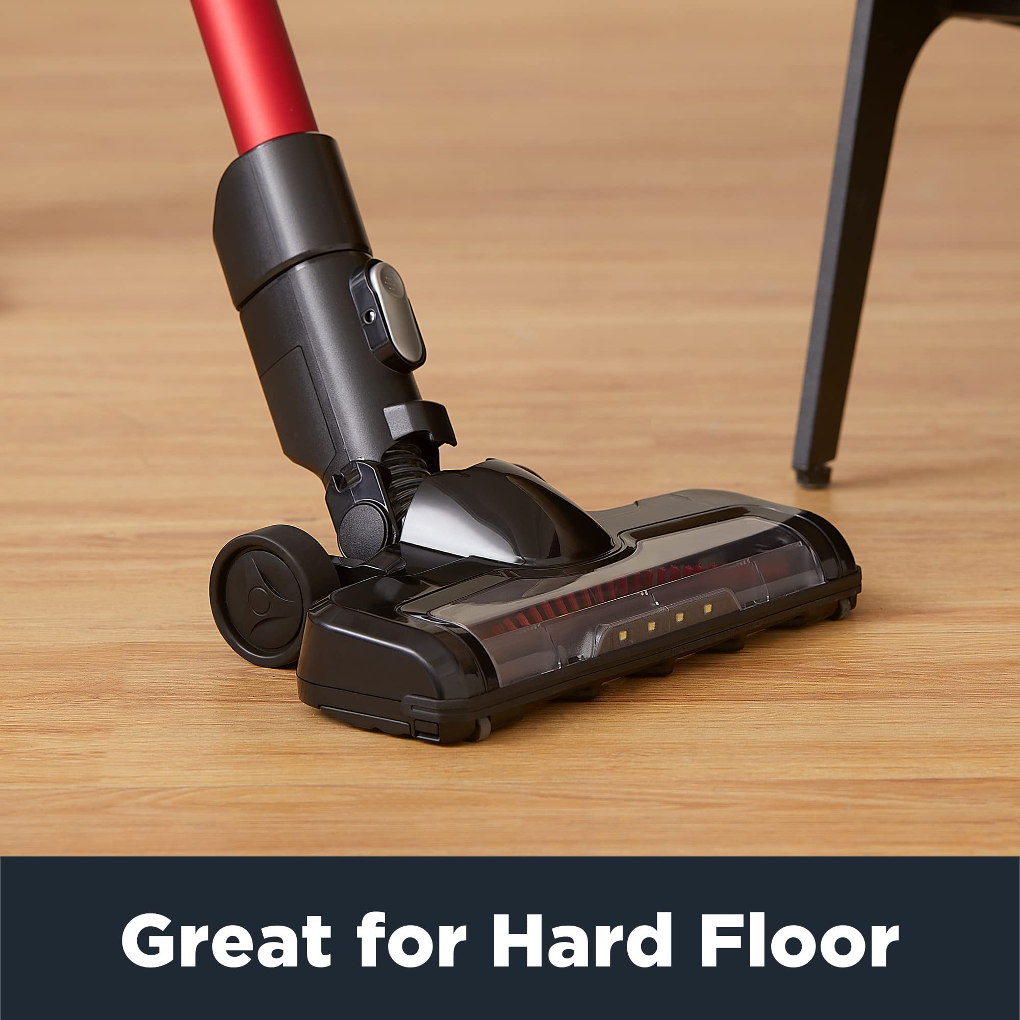 Eureka NEC101 Lightweight Cordless Stick Vacuum Cleaner - Powerful 150W Motor, Rechargeable Handheld Vacuum for Hardwood Floors & Carpets, Rose Red | Perfect for Quick Cleanups, Pet Hair Removal & Stair Cleaning