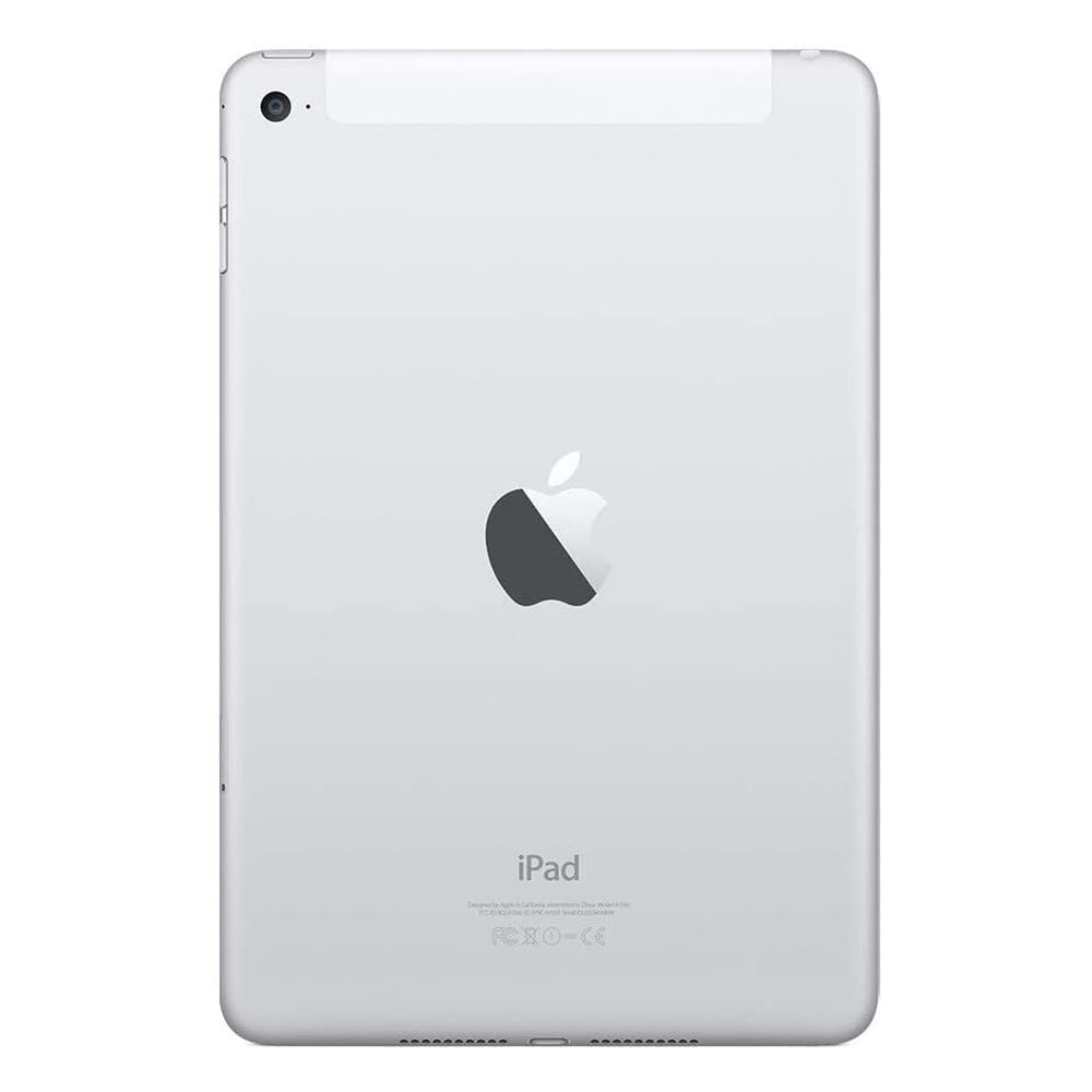 Refurbished Apple iPad Mini 4 32GB Wi-Fi + Cellular Unlocked - Silver | Portable Tablet for Work, Travel & Entertainment