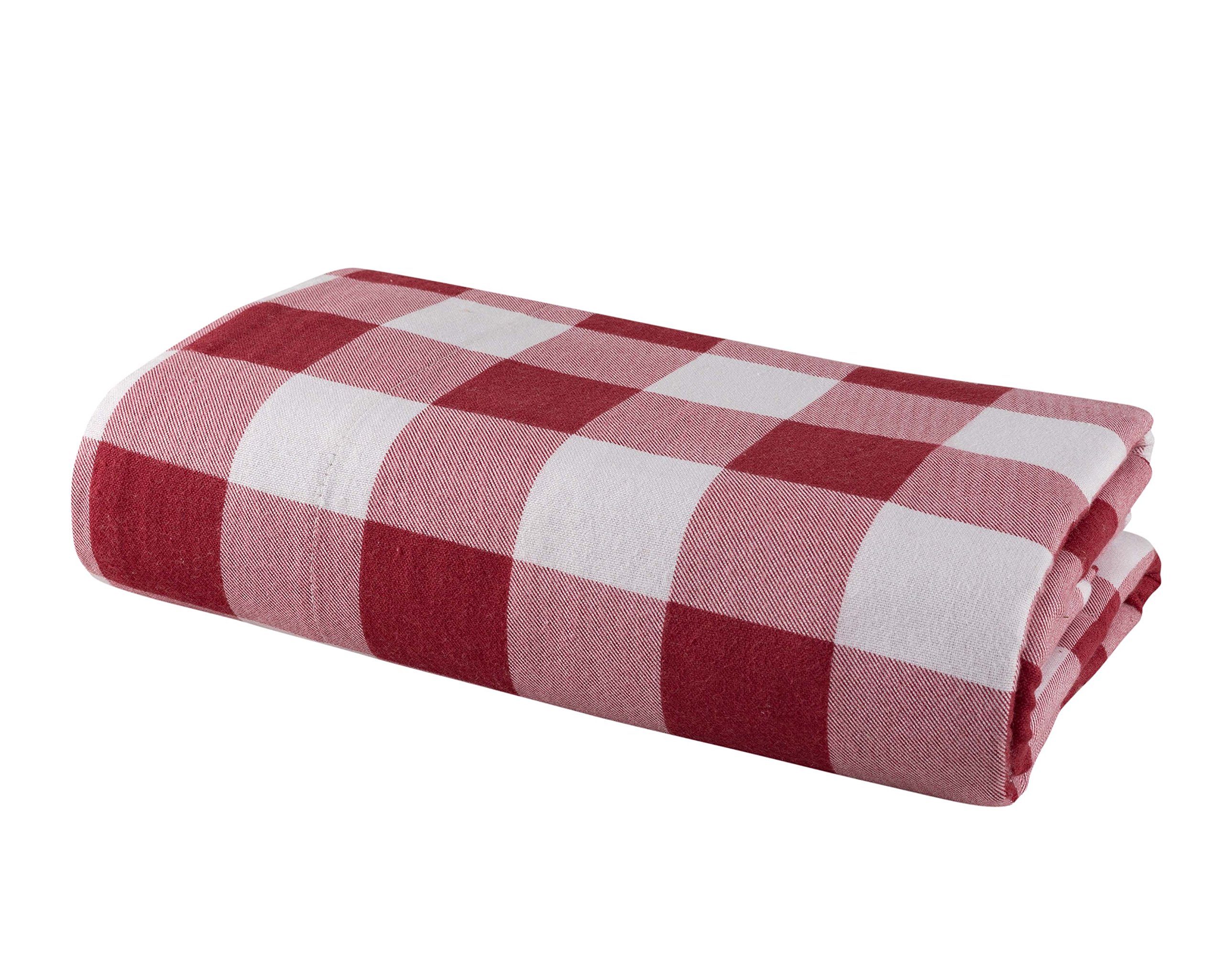 Premium 100% Cotton Flannel Pillowcase Set - King Size 20x40 Inches (2 Pack) - Soft & Cozy Buffalo Red Plaid - Perfect for Winter Bedding, Cold Weather & Cozy Home Decor