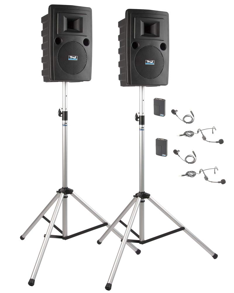 Anchor Audio Liberty Deluxe AIR Package 2 - Wireless Speaker System with 2 Handsfree Mics | Portable PA System for Outdoor Events, Weddings & Live Performances