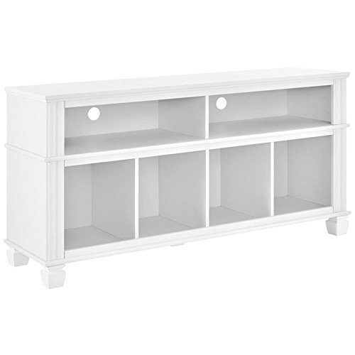 Beaumont Lane 65 Inch TV Stand Entertainment Center with Storage - White Modern Media Console for Living Room, Bedroom & Home Theater Setup