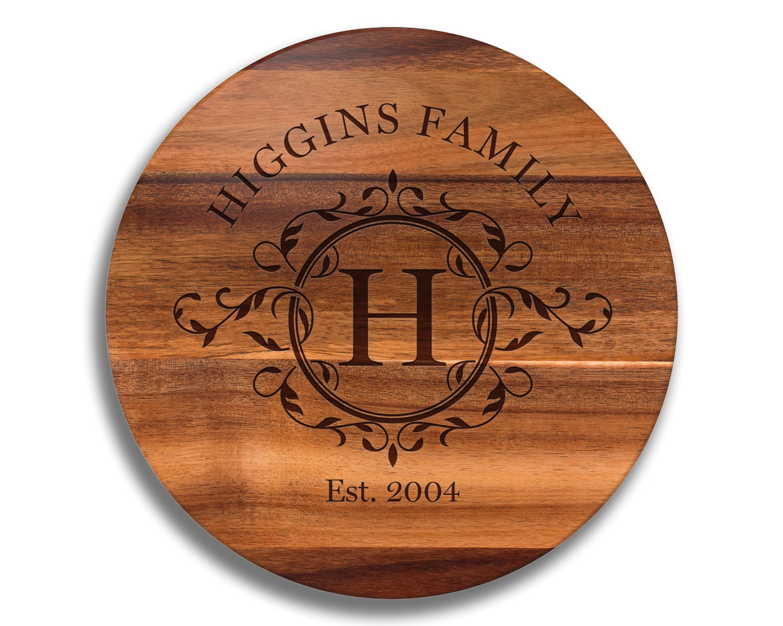 Custom Lazy Susan Turntable - Personalized Wooden Rotating Serving Tray for Dining Table, Wedding Gifts & Kitchen Organization | Perfect for Entertaining, Spice Storage & Cutting Board Use