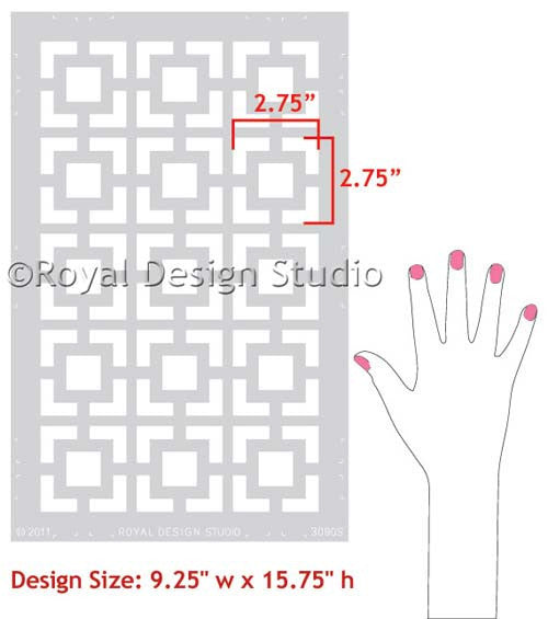 Hollywood Squares Stencil - Reusable DIY Craft Template for Painting, Woodworking & Home Decor | Perfect for Wall Art, Furniture, and DIY Projects