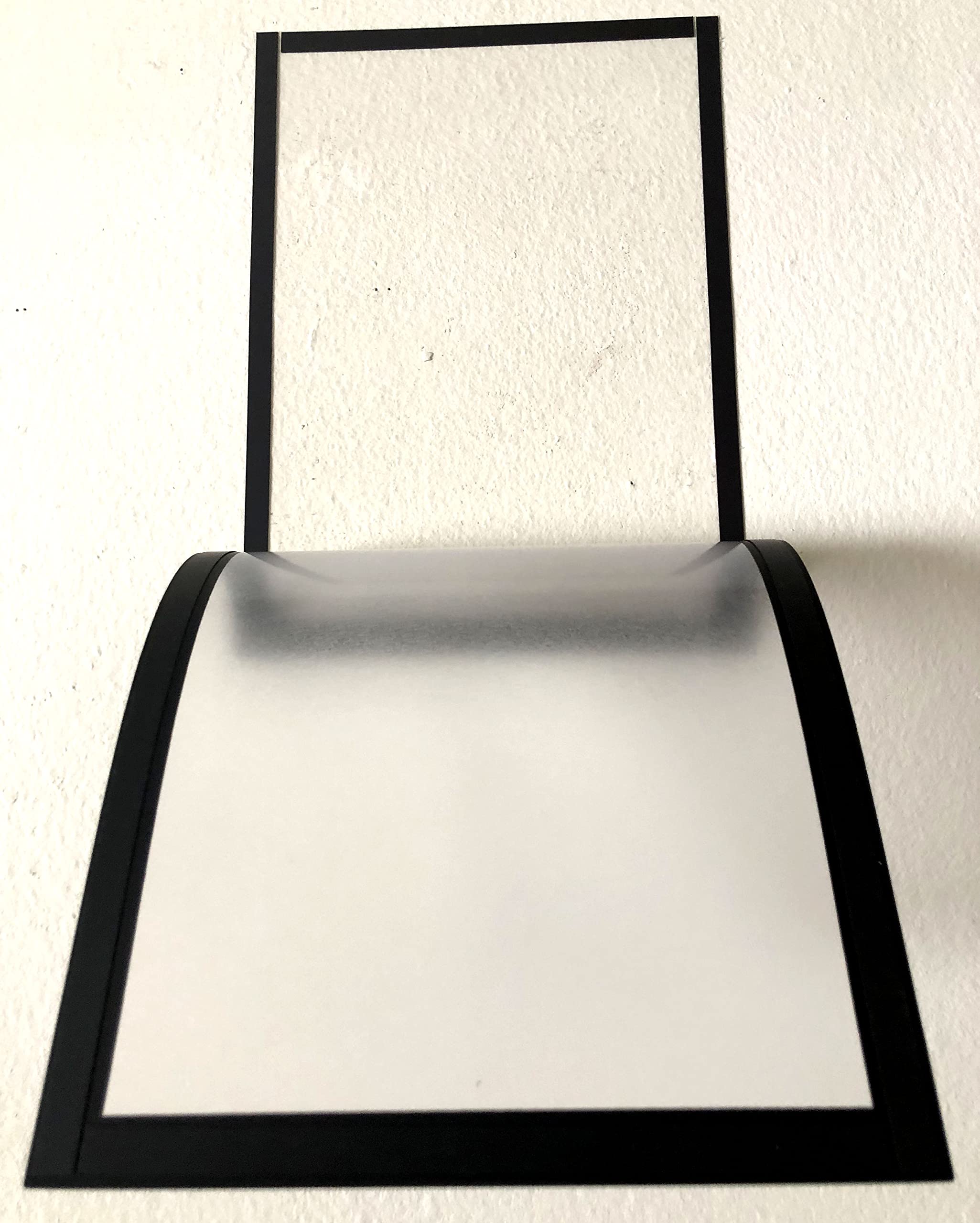 Magnetic Adhesive Sign Holder Pockets 8.5 x 11.6 Inches - 6 Pack Black Plastic Document Frames for Fridge, Whiteboard, Cabinet & Office Notice Board - Perfect for Menus, Schedules, Photos & Important Documents Display