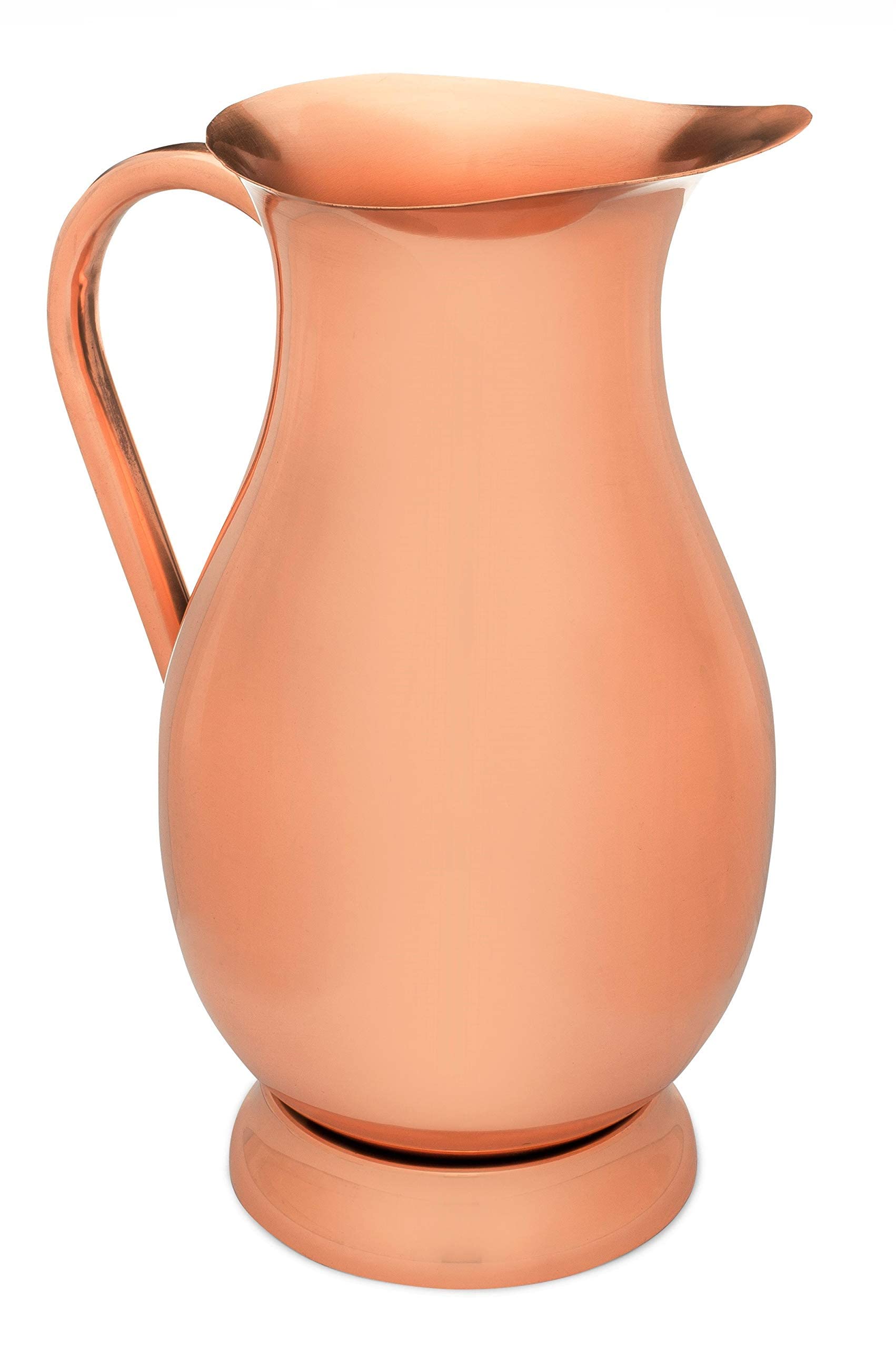 Pure Copper Water Pitcher (70 oz, 2 Liter) with Lid & 2 Drinking Tumblers - Handcrafted Ayurvedic Copperware for Health Benefits | Perfect for Detox Water, Lemon Infusions & Home Wellness Rituals