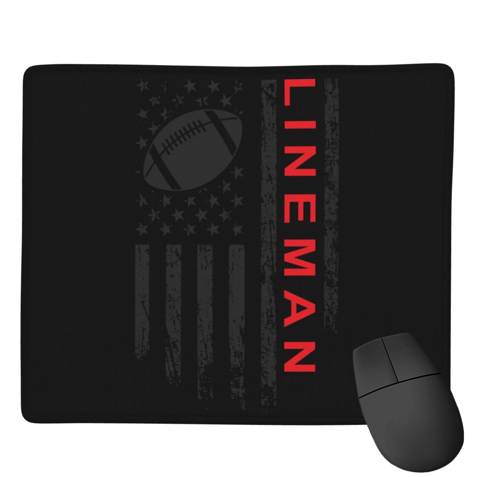 SIYTUAU Non-Slip Rubber Mouse Pad - 7x9 Inch Waterproof Gaming & Office Mousepad for Laptop - Perfect for Football Lineman Fans, PC Gamers & Workstations