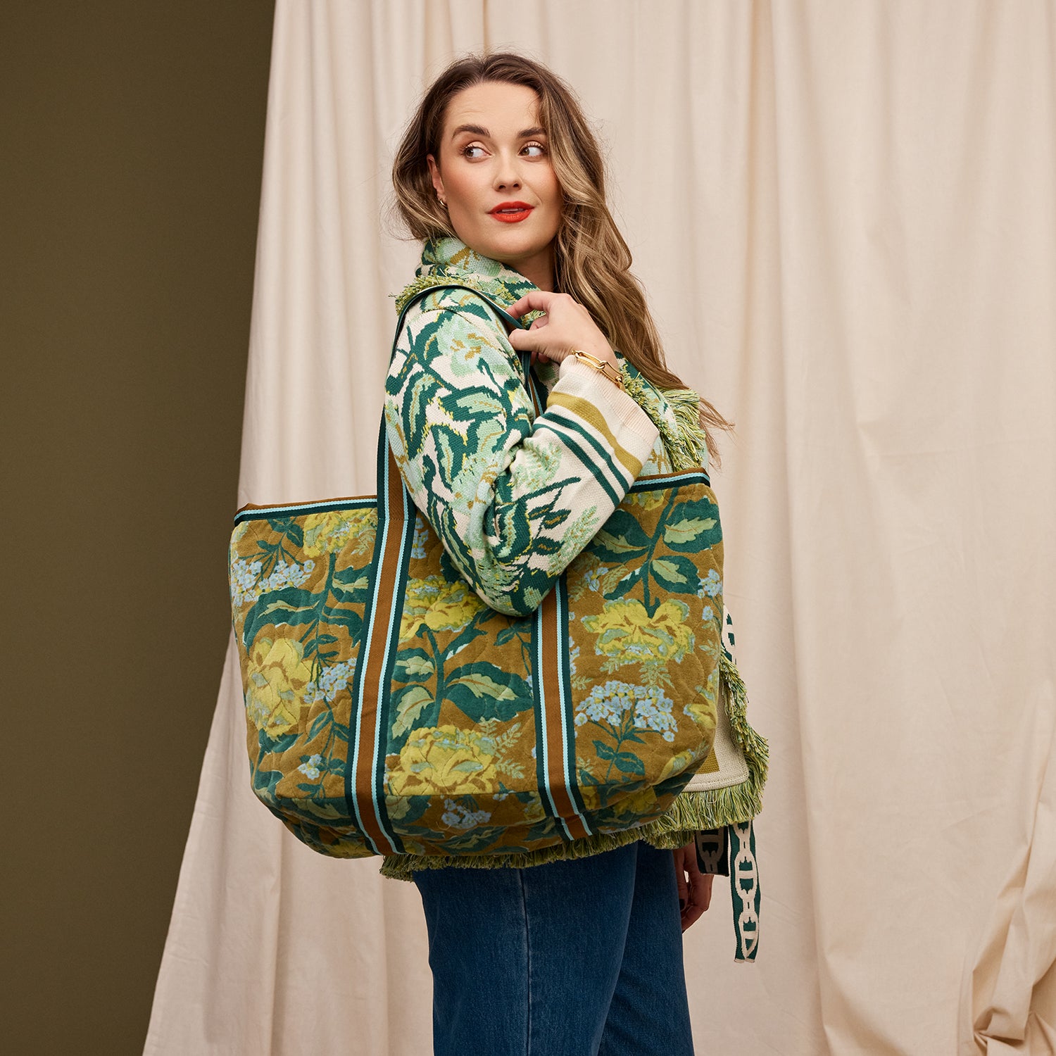 Margot Velvet Tote Bag for Women - Stylish & Spacious Handbag for Work, Travel & Everyday Use | Premium Vegan Leather Shoulder Bag with Pockets