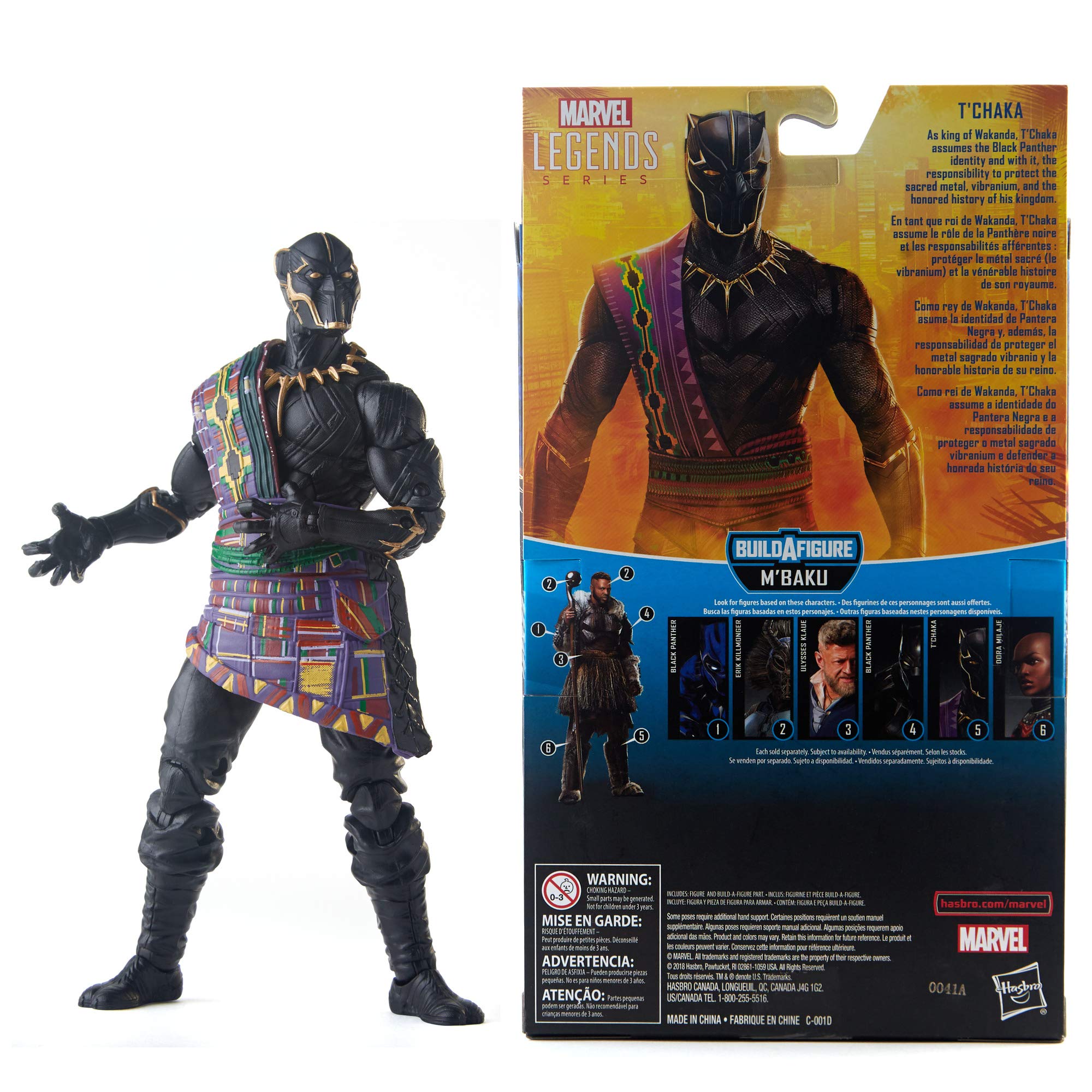 Marvel Legends Series Black Panther 6-inch T’Chaka Action Figure - Collectible Toy for Marvel Fans, Display & Role Play | Perfect for Home Decor, Office Display & Gift Giving