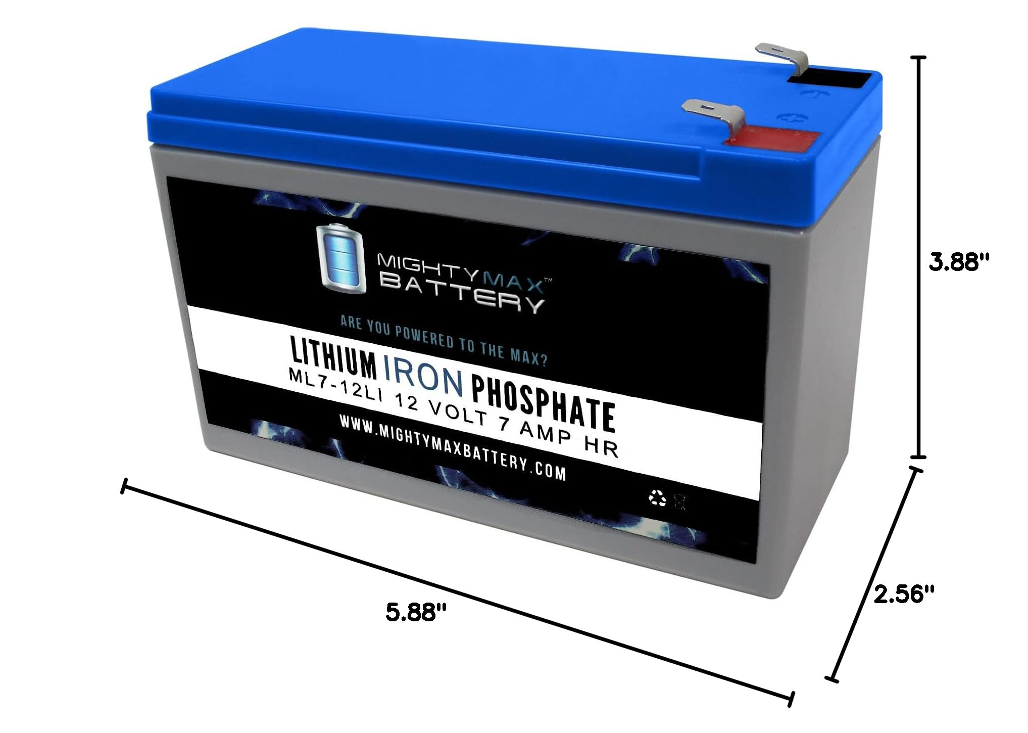 Mighty Max 12V 7AH Lithium Battery Replacement for Altronix EFLOW102N - Perfect for Security Systems, Emergency Lighting & Backup Power Solutions