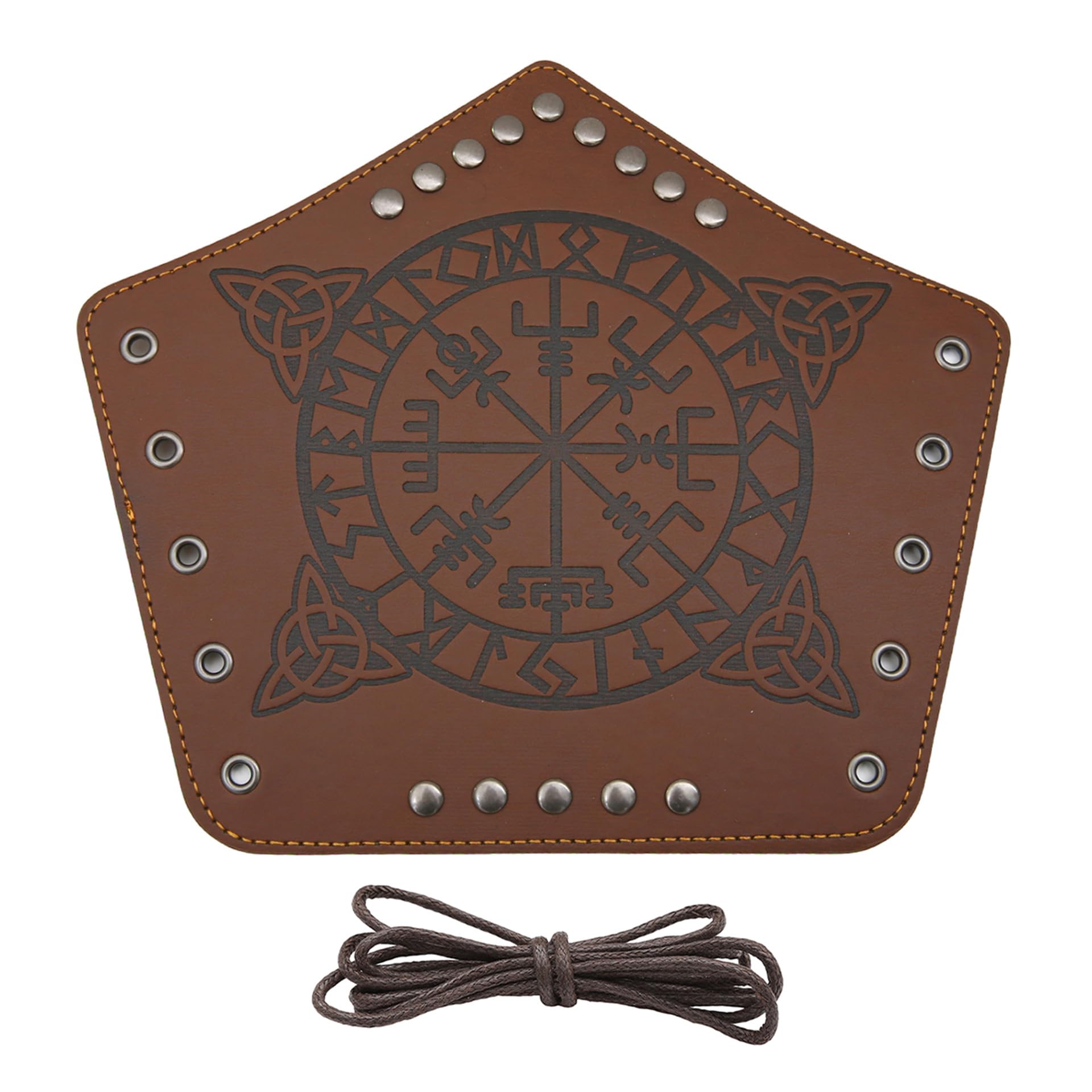 AZORA Leather Gauntlet Wristband - Medieval Bracers Armor Set with Buckle (2 Pcs) - Perfect for LARP, Cosplay, Renaissance Fairs & Historical Reenactments