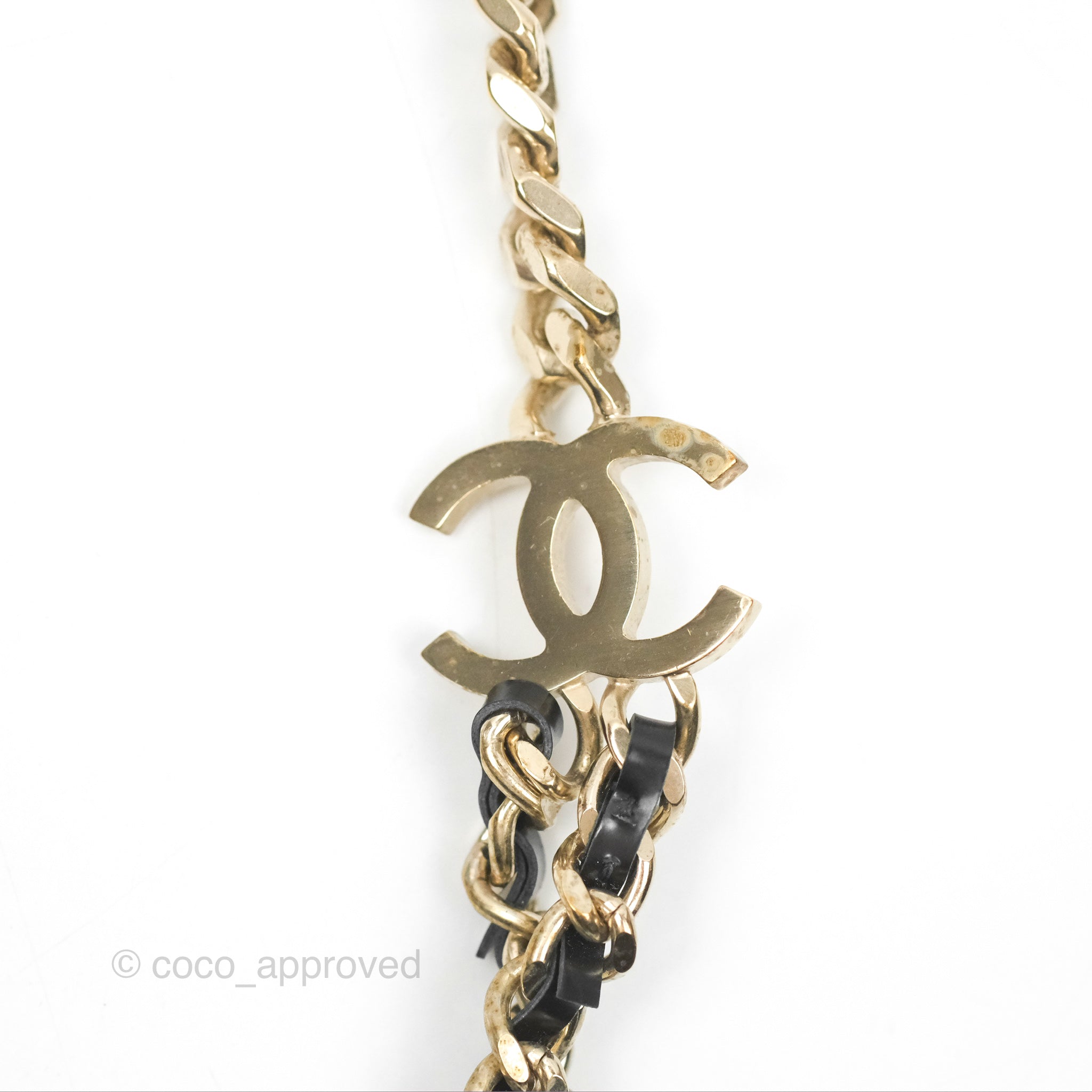 Chanel CC Woven Chain Belt with Gold Hardware - Luxury Fashion Accessory for Women | Perfect for Parties, Weddings & Evening Events