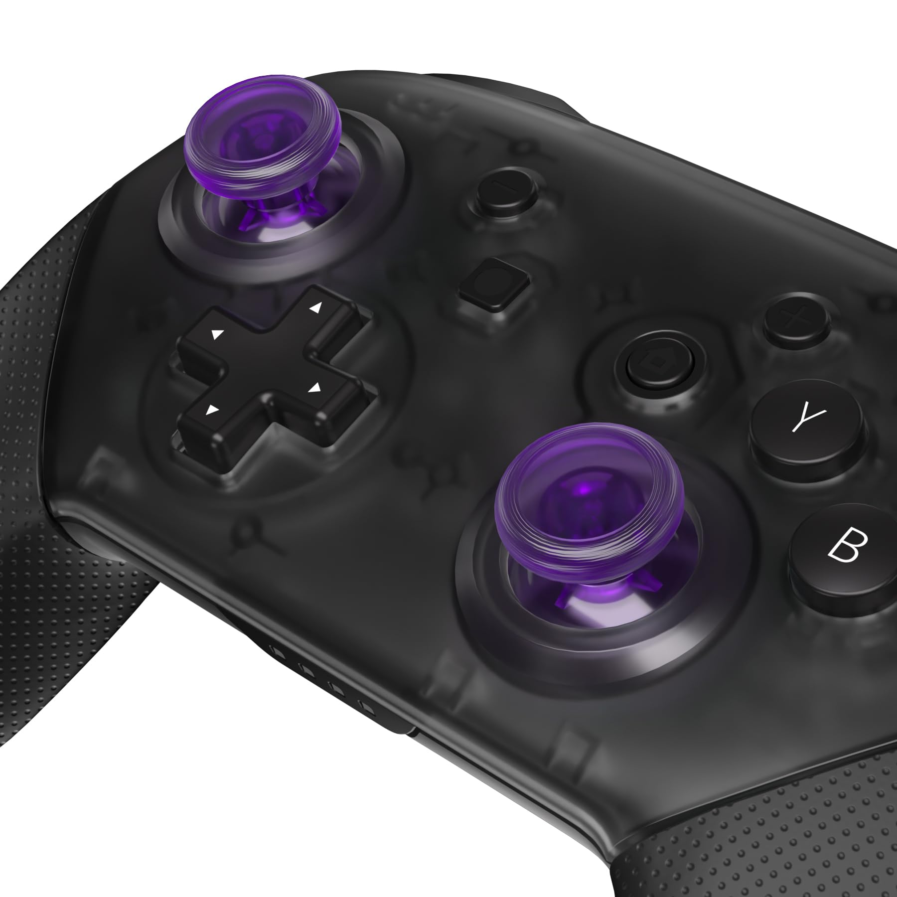 eXtremeRate Replacement 3D Analog Joystick for Nintendo Switch Pro Controller - Transparent Purple Custom Thumbsticks | Compatible with Switch Pro Controller for Gaming, Streaming & Esports